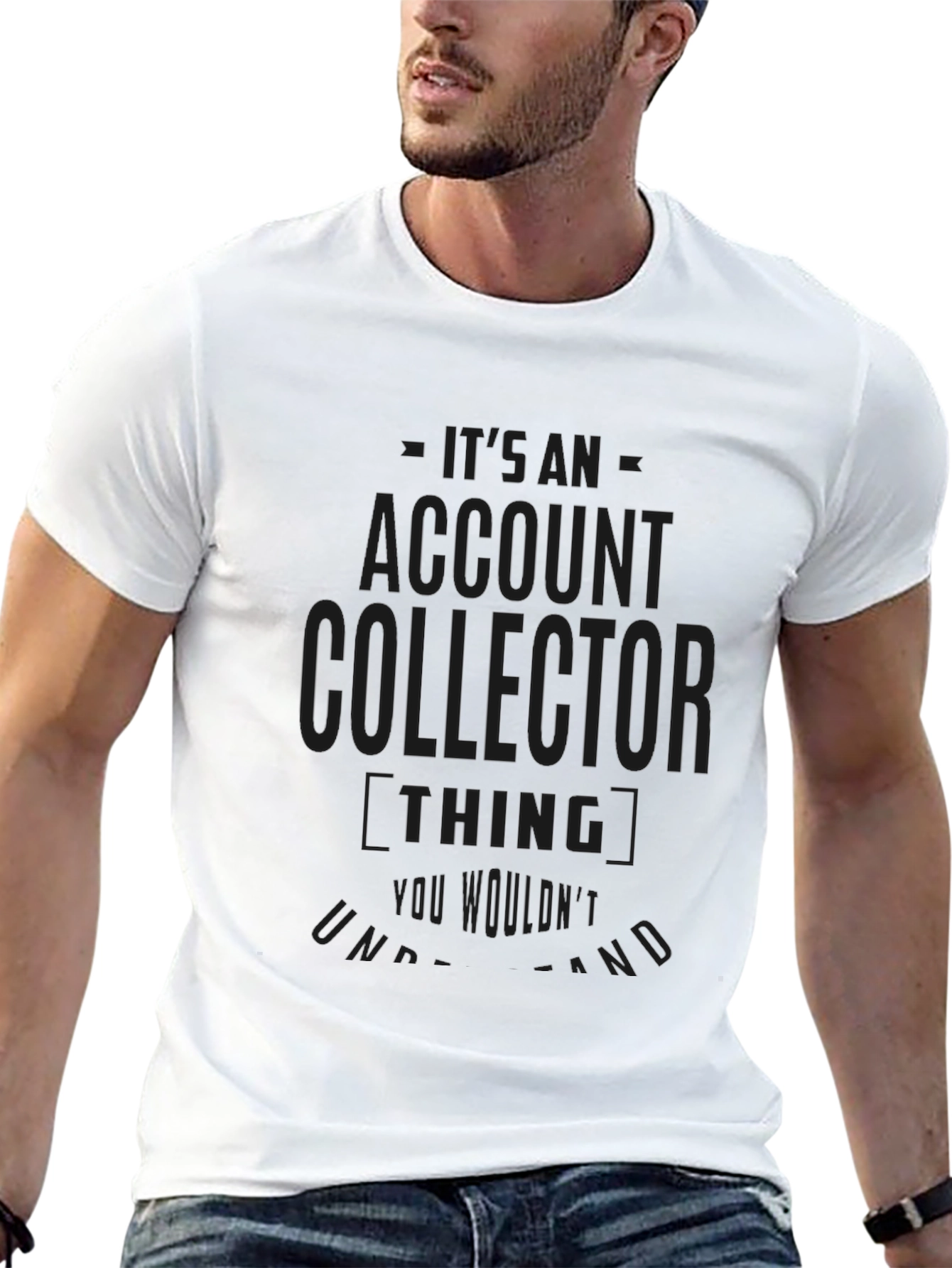 Black Account Collector T-Shirt: Funny Gift for Bill Collectors view 13