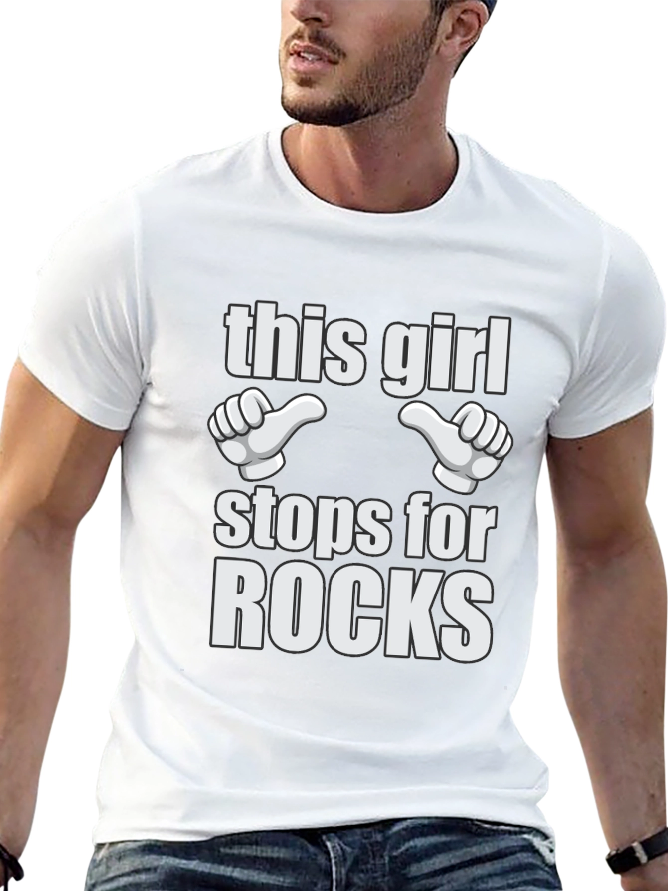 Black This Girl Stops for Rocks T-Shirt Funny Rockhounding Tee view 13