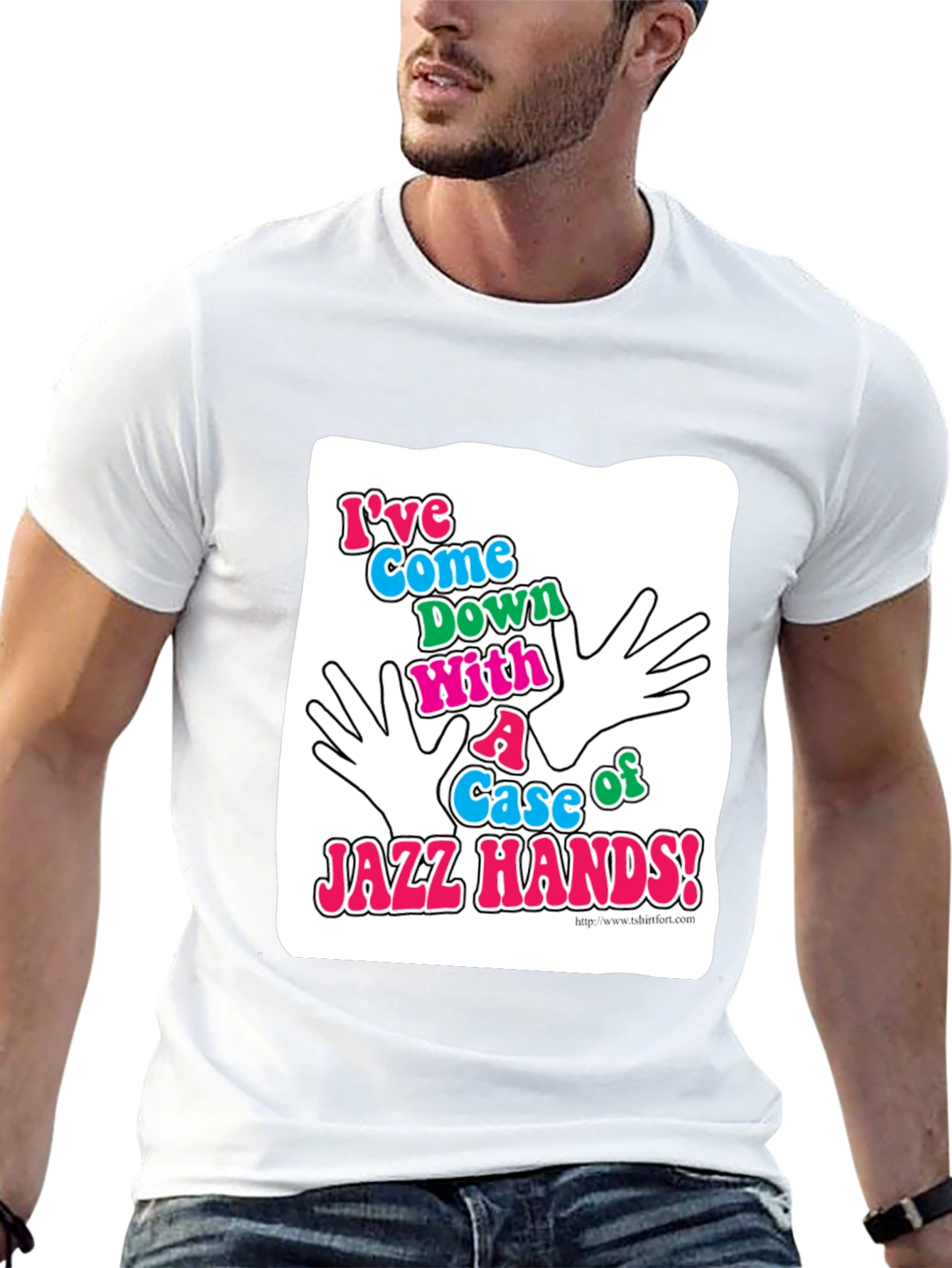 Black Jazz Hands Graphic T-Shirt - Black Cotton Tee view 13