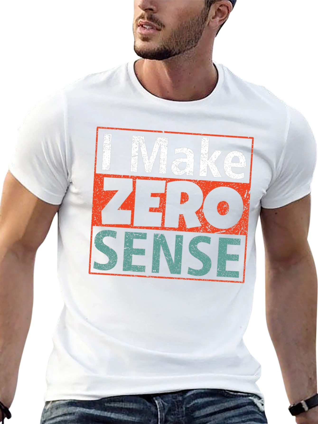 Black Humorous Graphic Tee - I Make Zero Sense view 13