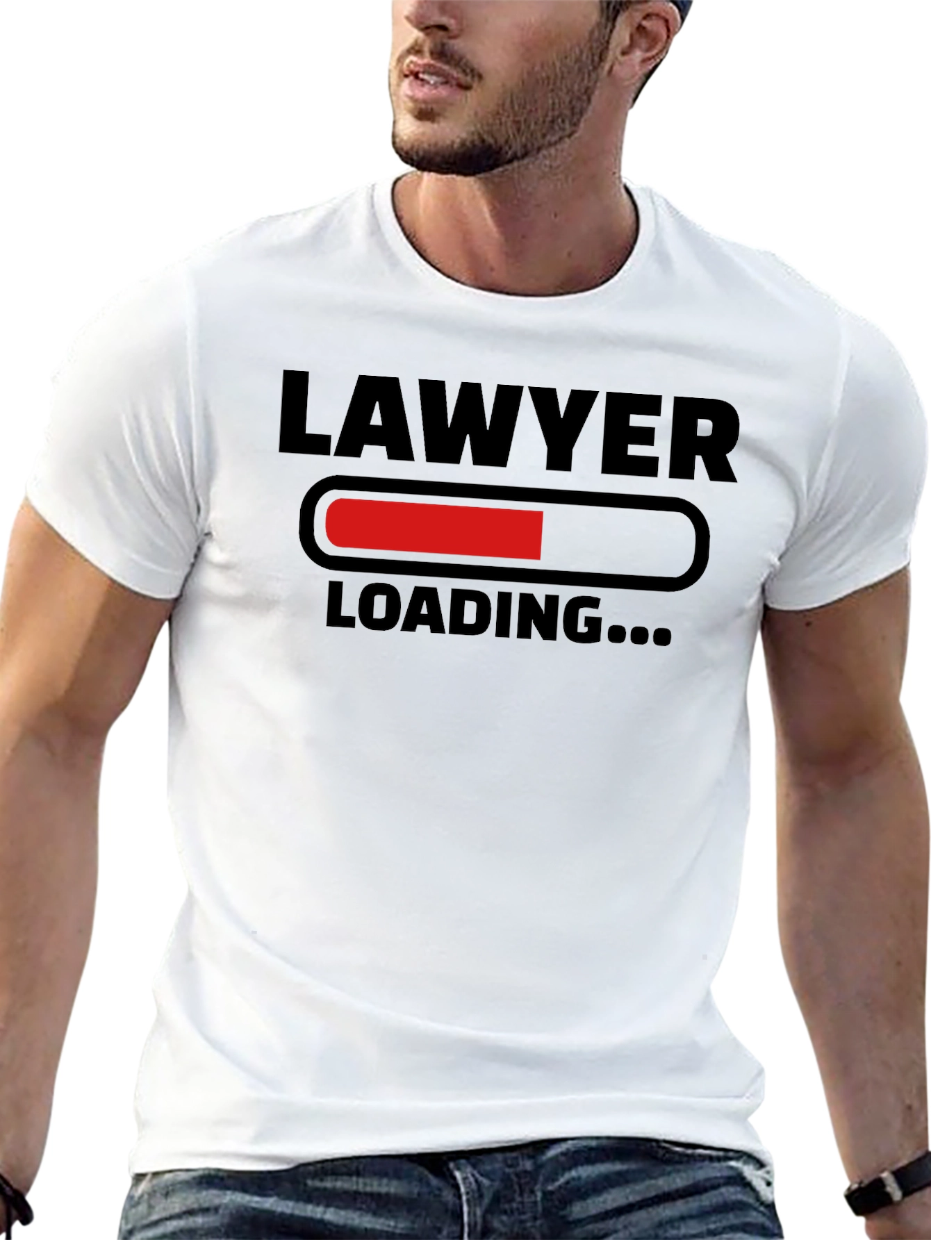 Black Lawyer Loading Funny T-Shirt view 13