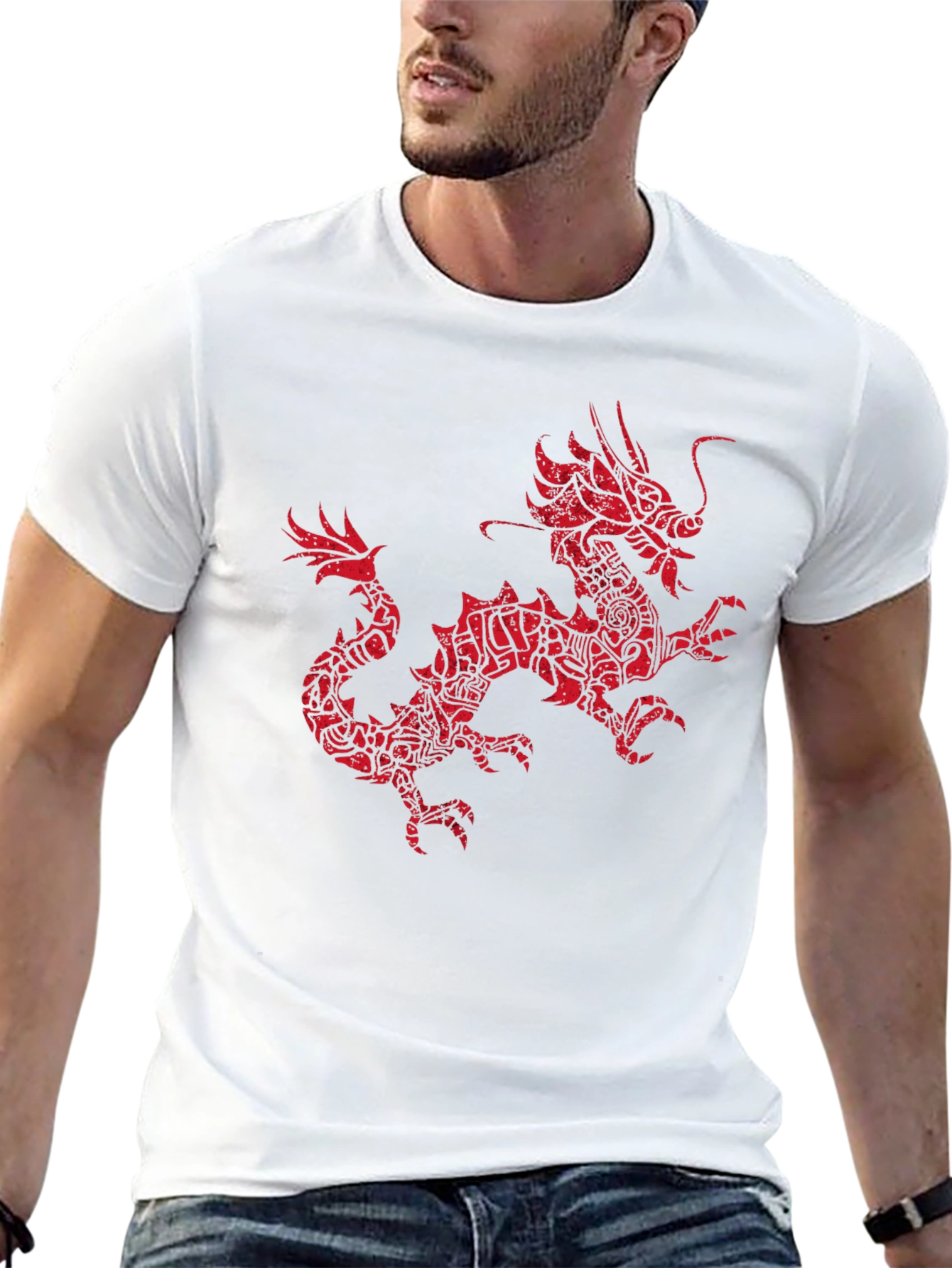 Black Dragon Graphic T-Shirt - Black view 13