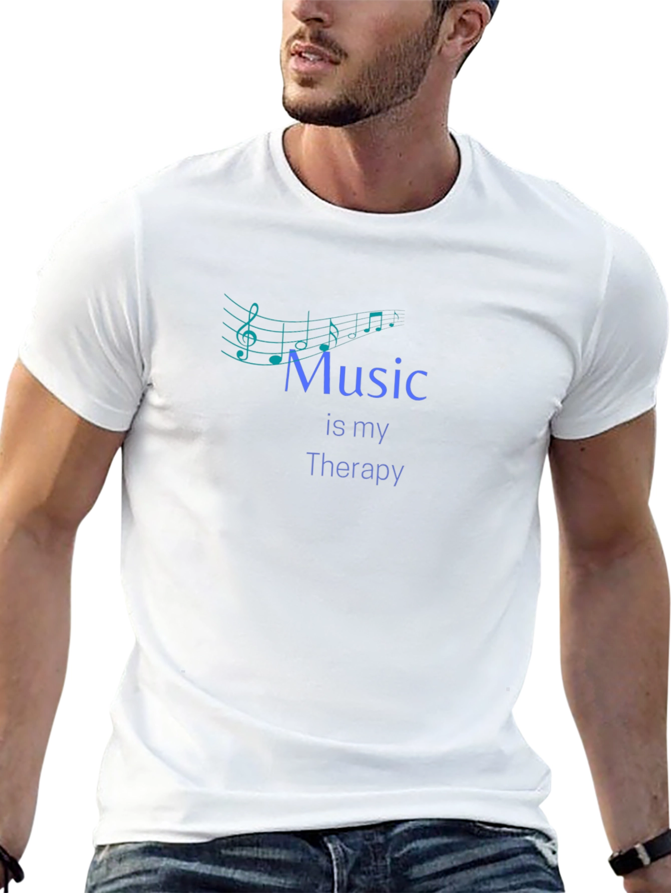 Black Music is My Therapy T-Shirt view 13