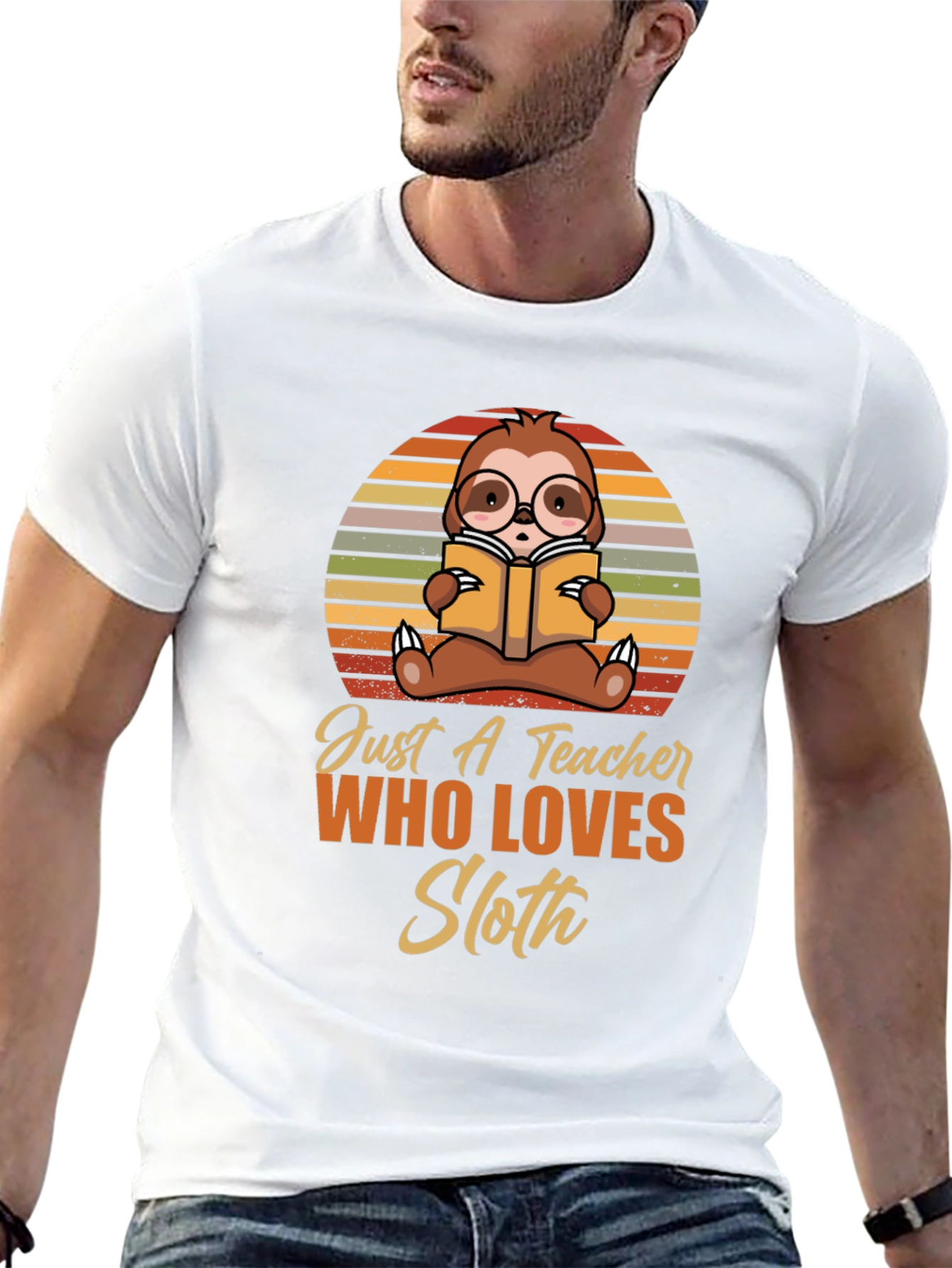 Black Teacher Sloth T-Shirt view 13