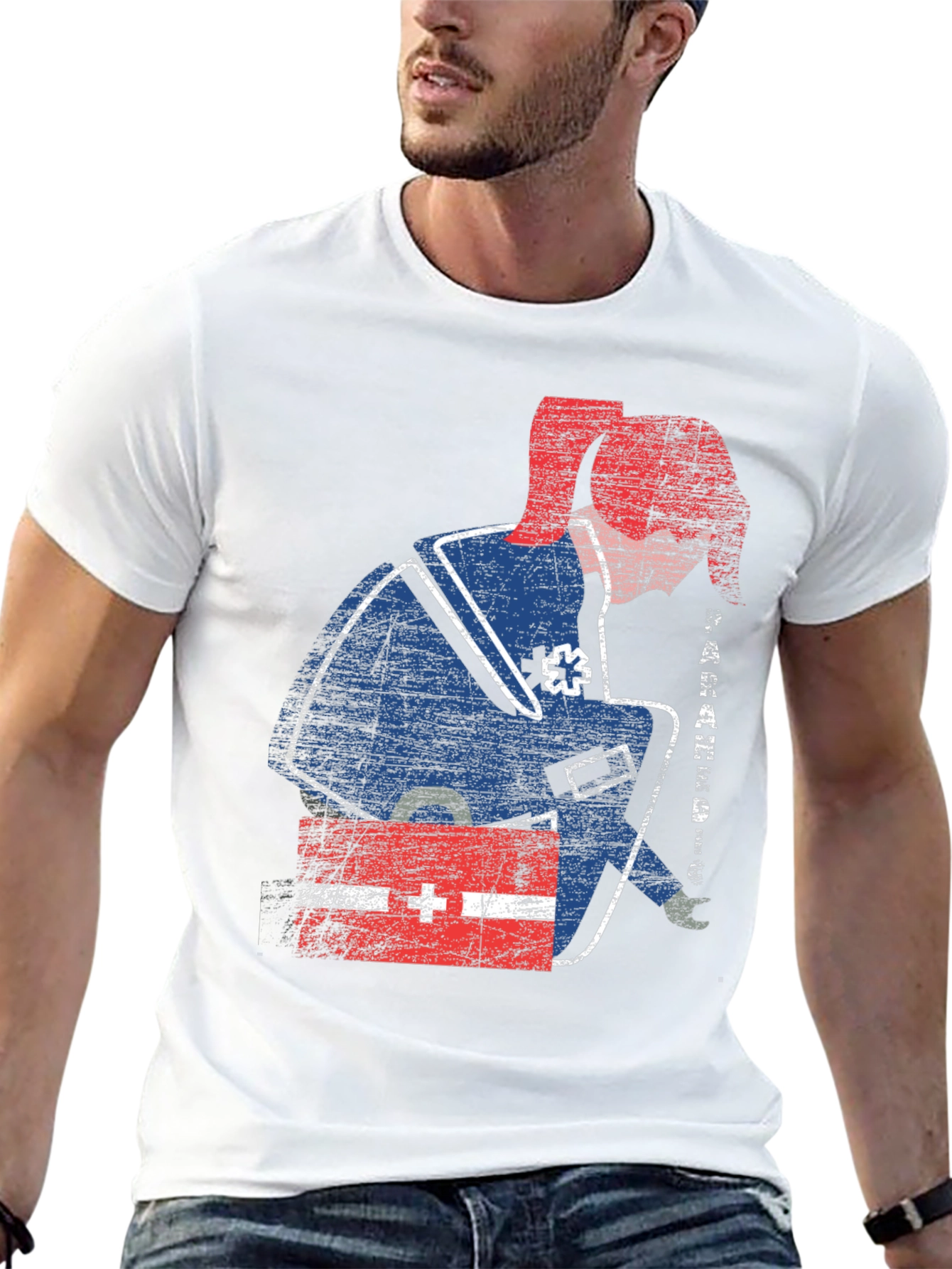 Black Paramedic Graphic T-Shirt - Grunge Style view 13