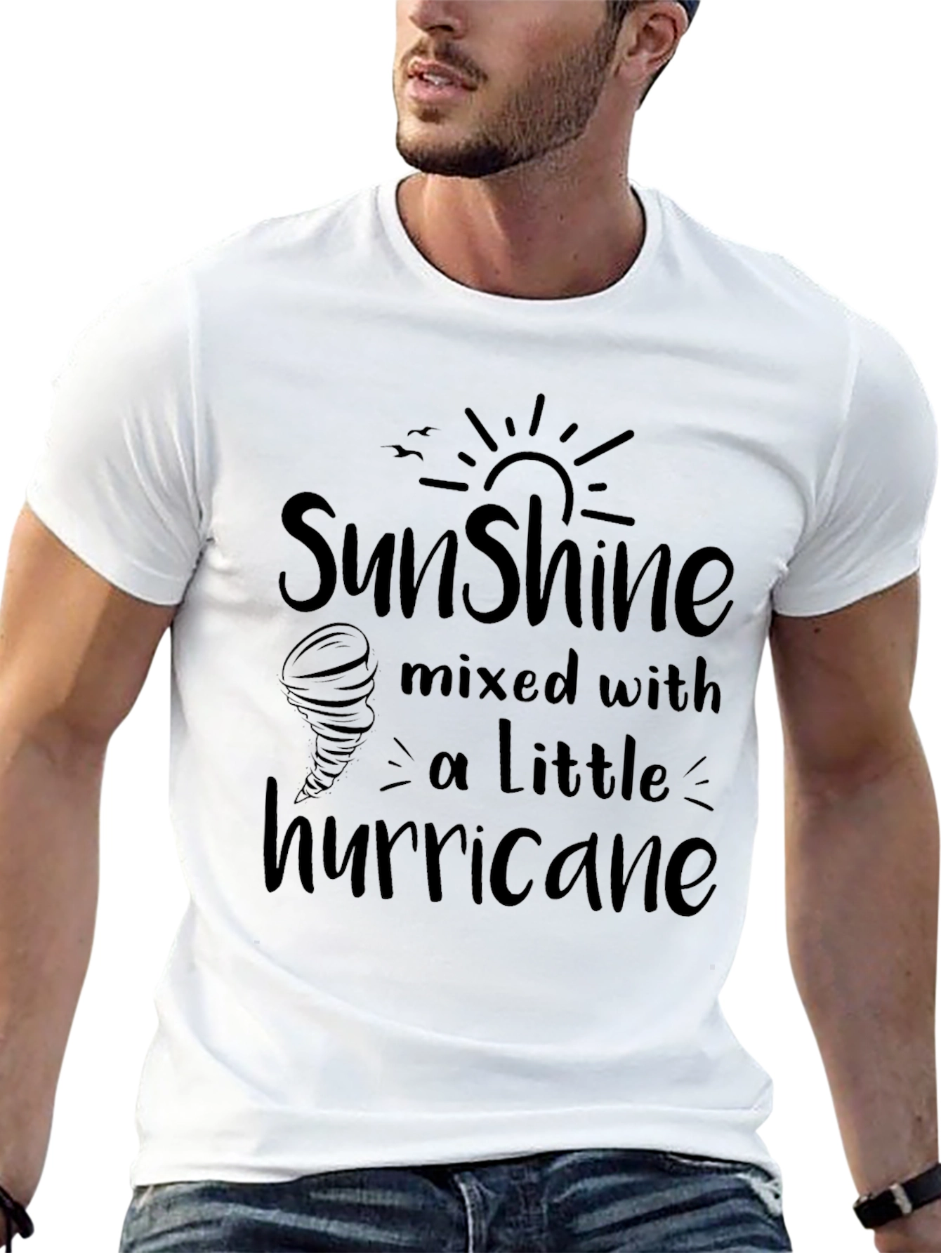 Black Sunshine & Hurricane Graphic Tee view 13