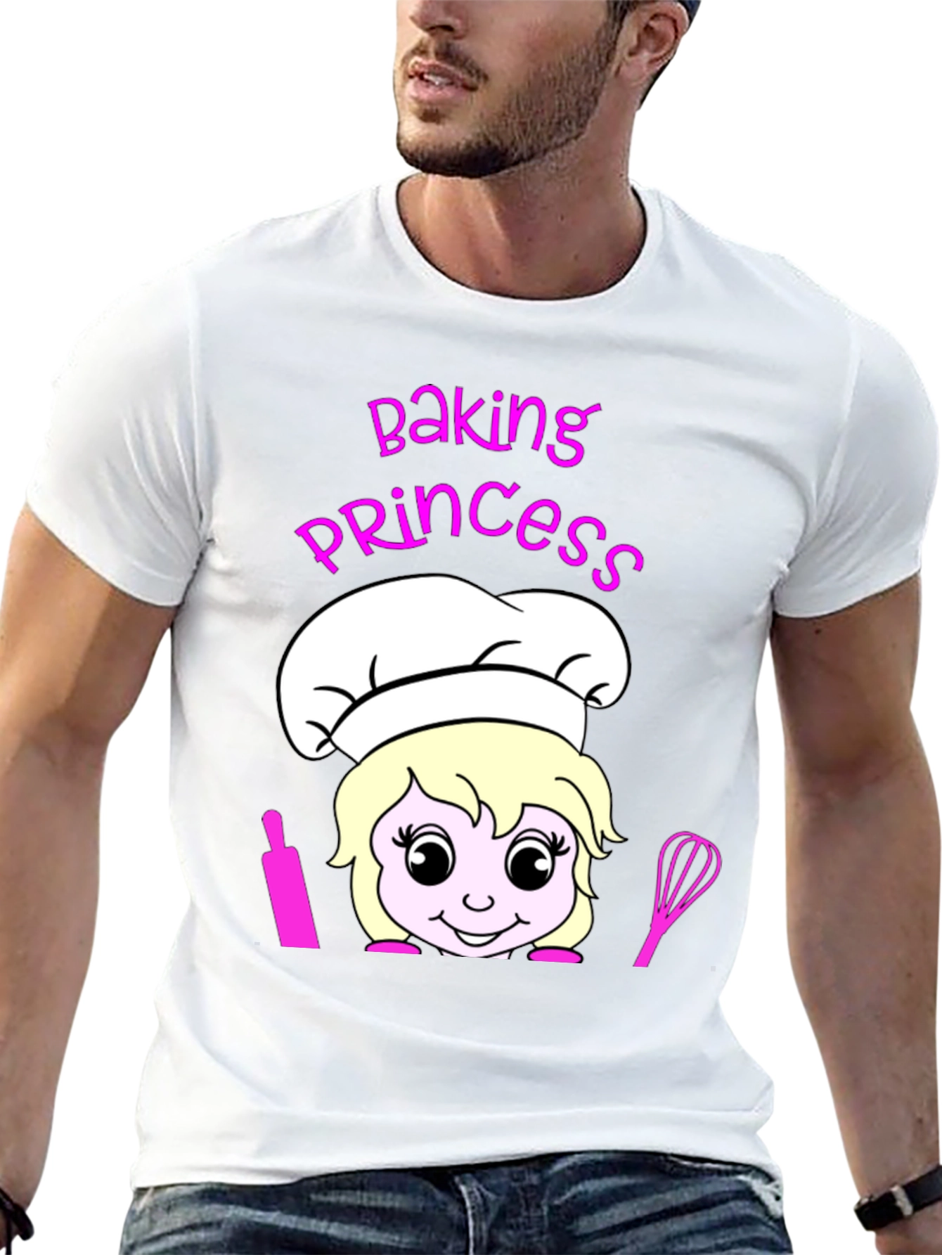 Black Baking Princess T-Shirt - Chef Cartoon Tee view 13
