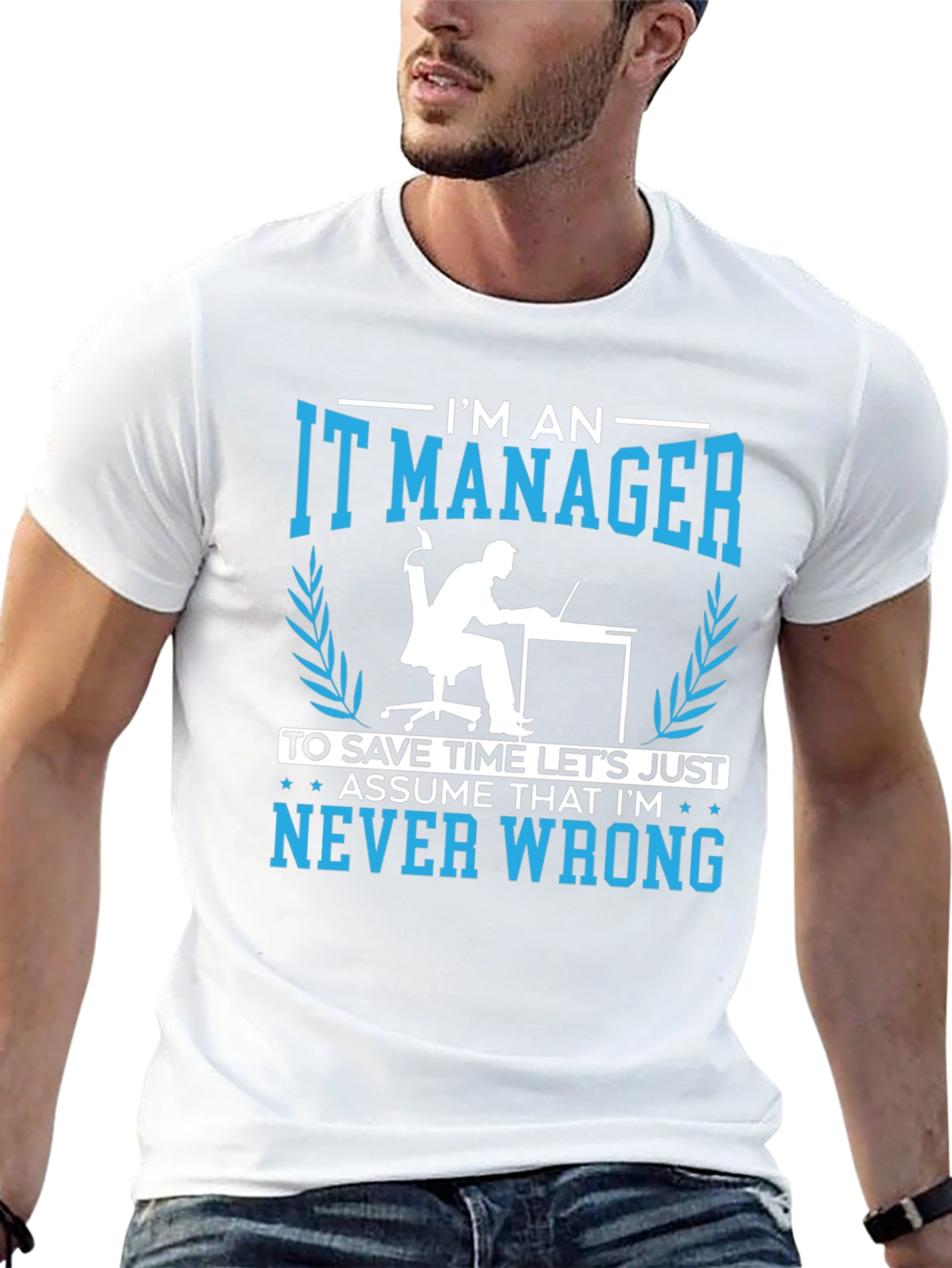 Black IT Manager Never Wrong Graphic T-Shirt view 13