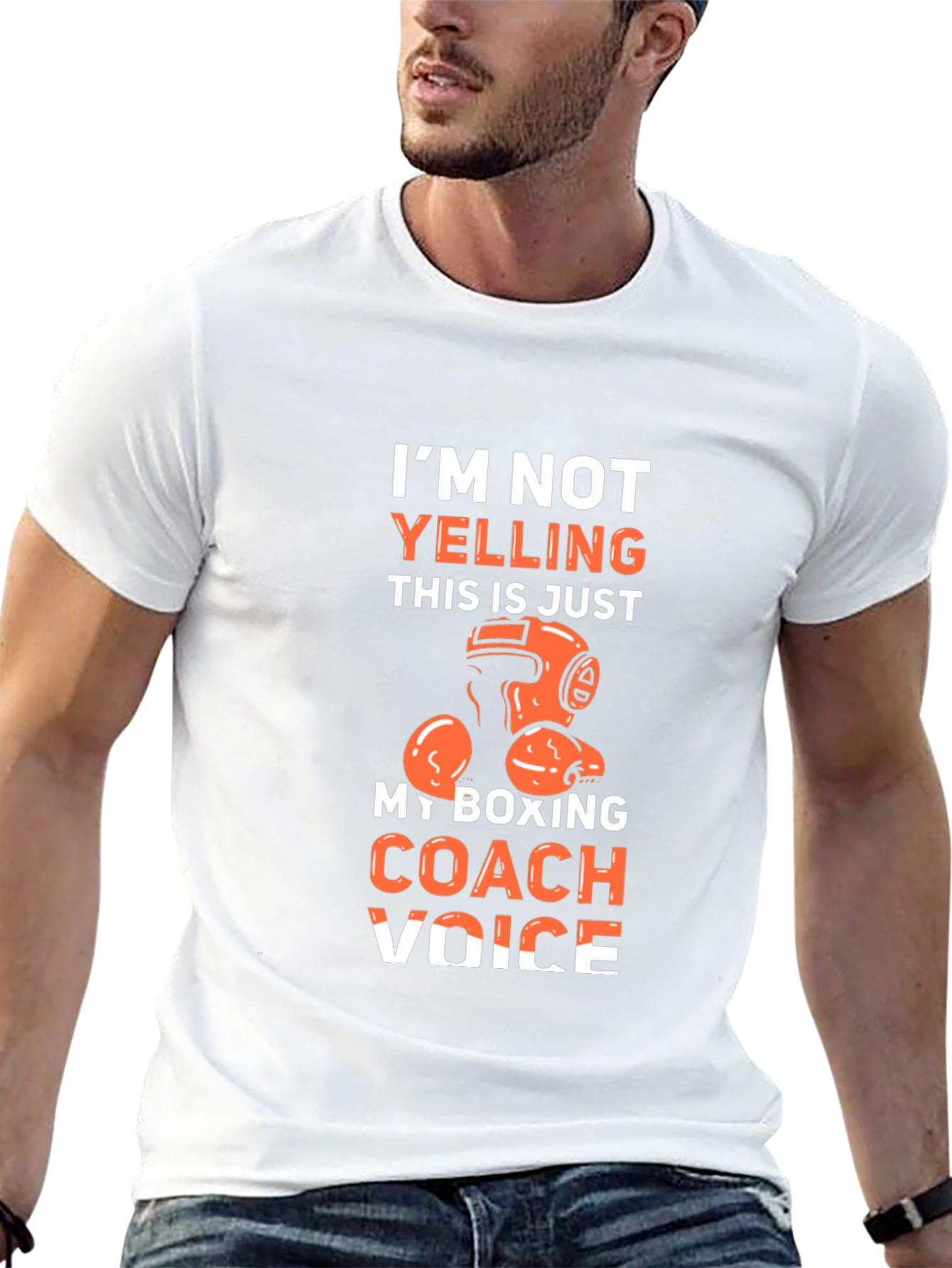 Black Boxing Coach Voice T-Shirt - Funny Boxer Tee view 13