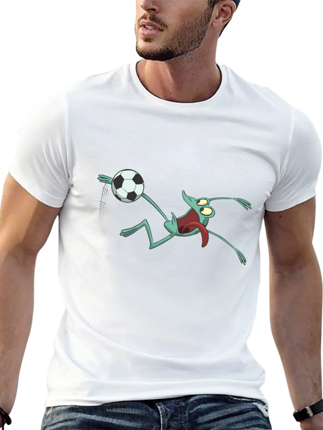 Black Frog Soccer Fan T-Shirt view 13