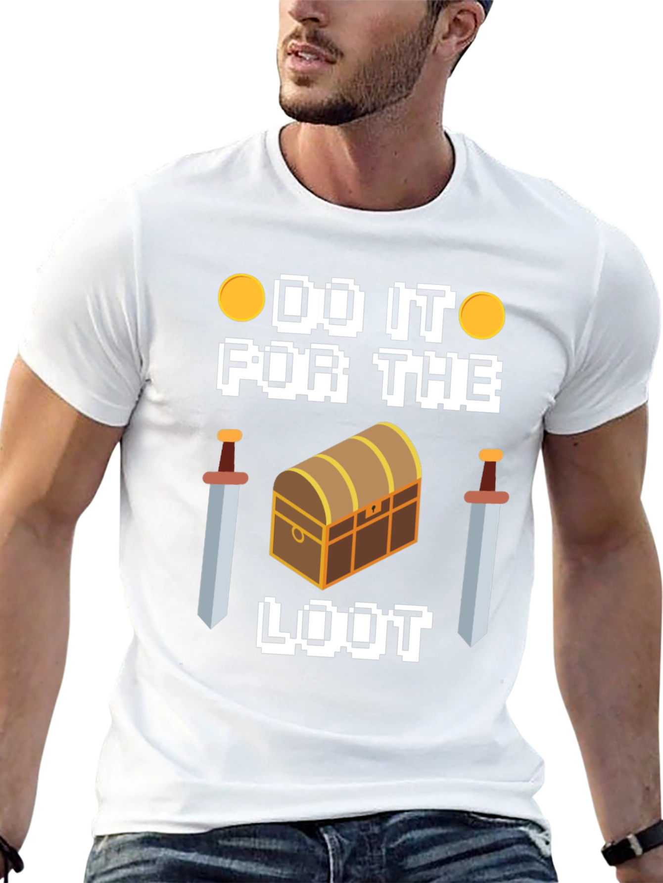 Black Do It For The Loot Black Graphic Tee view 13
