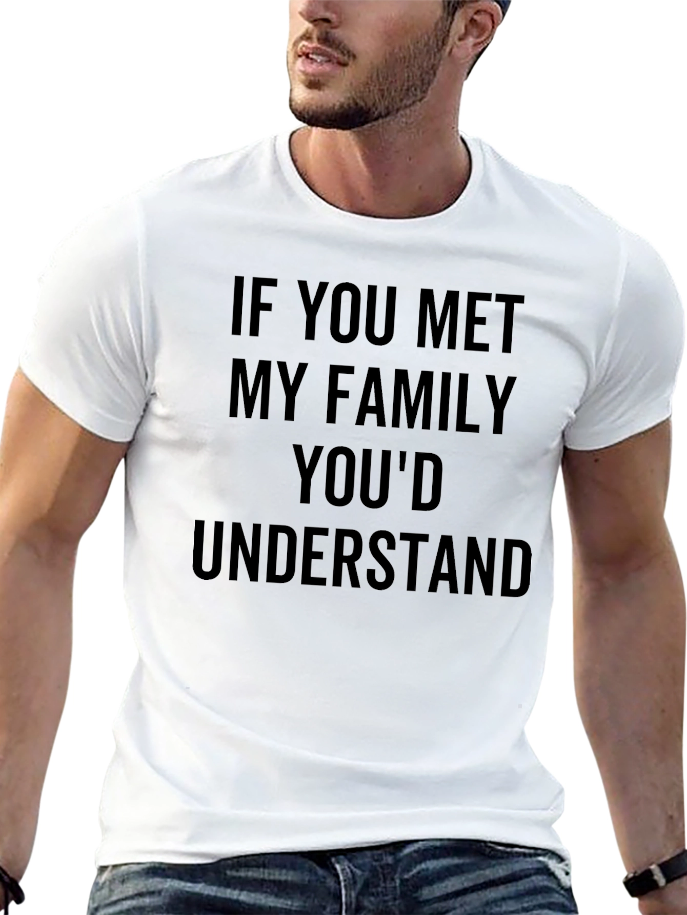 Black Funny Family T-Shirt - 'If You Met My Family'  view 13
