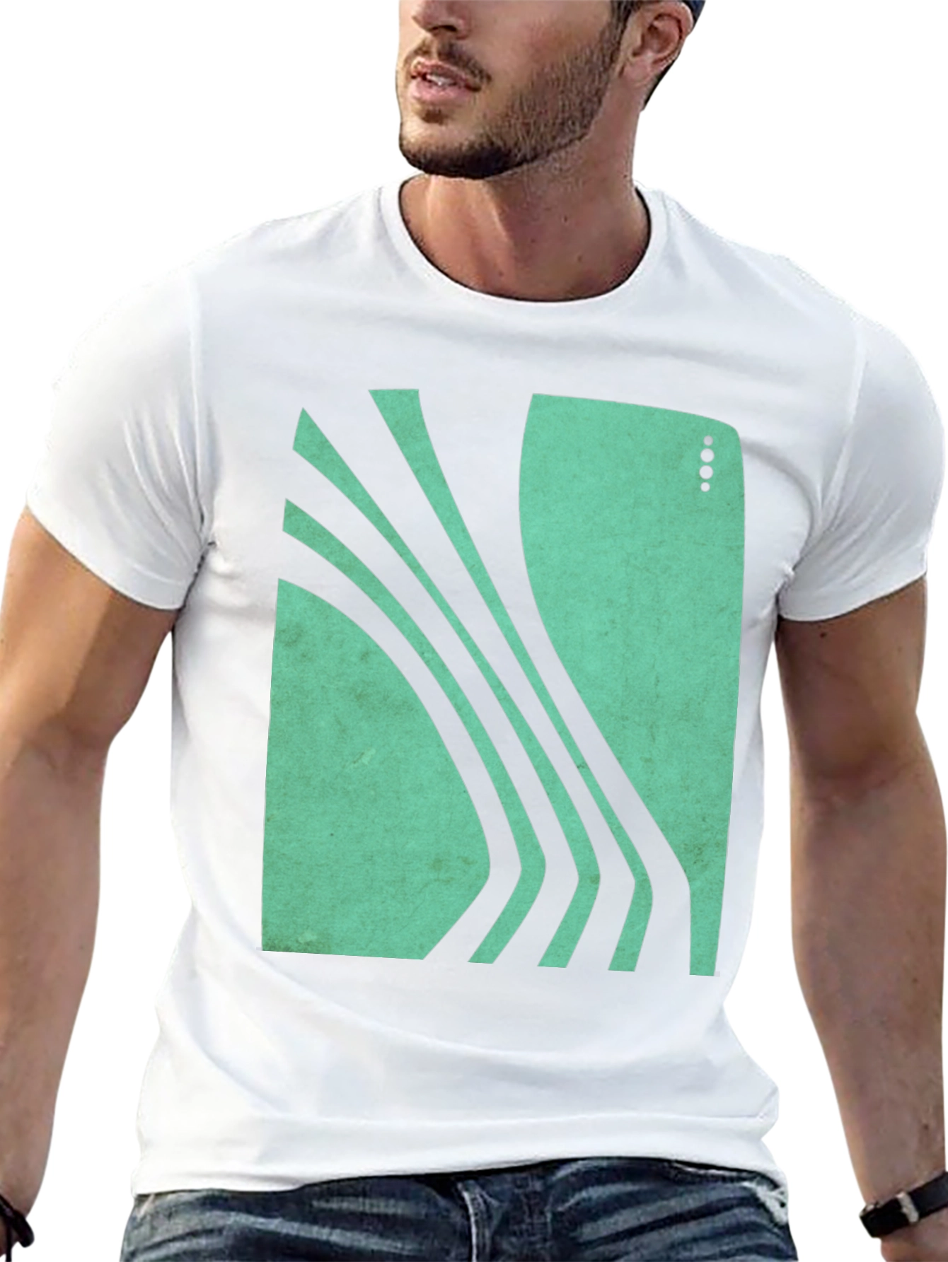 Black Abstract Graphic Print Black T-Shirt view 13