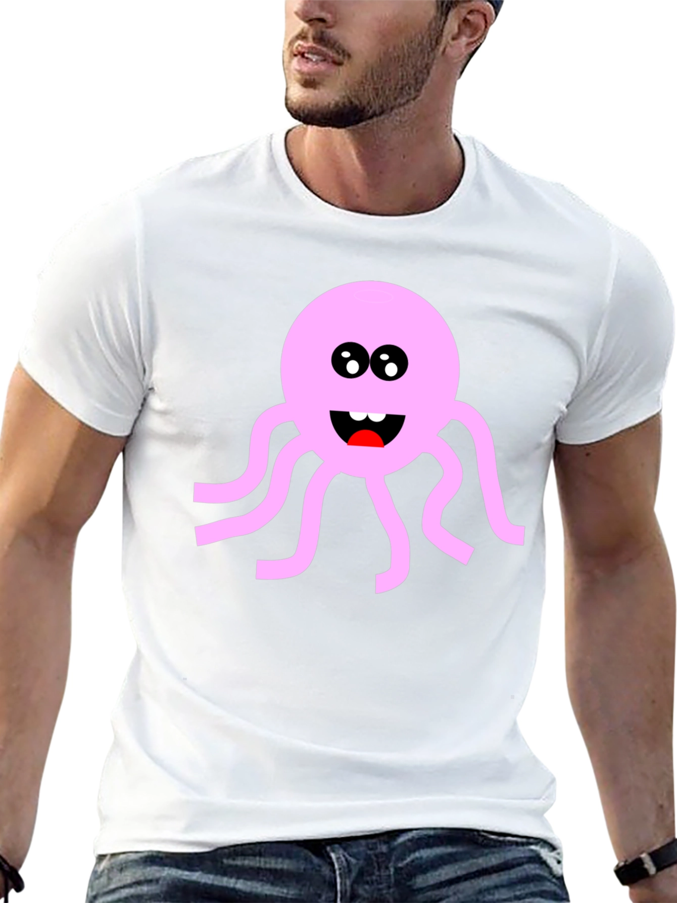 Black Pink Octopus Graphic T-Shirt - Fun & Unique! view 13