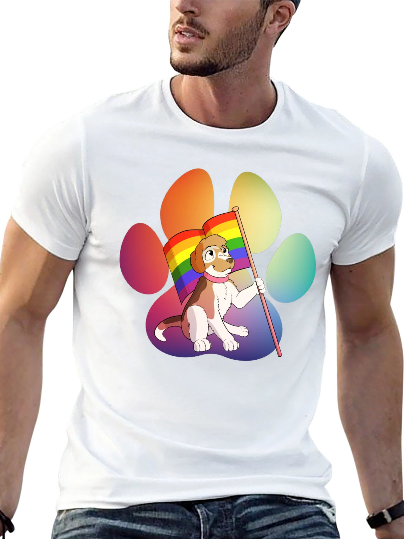 Black Pride Pup T-Shirt - LGBTQ+ Dog Paw Tee view 13