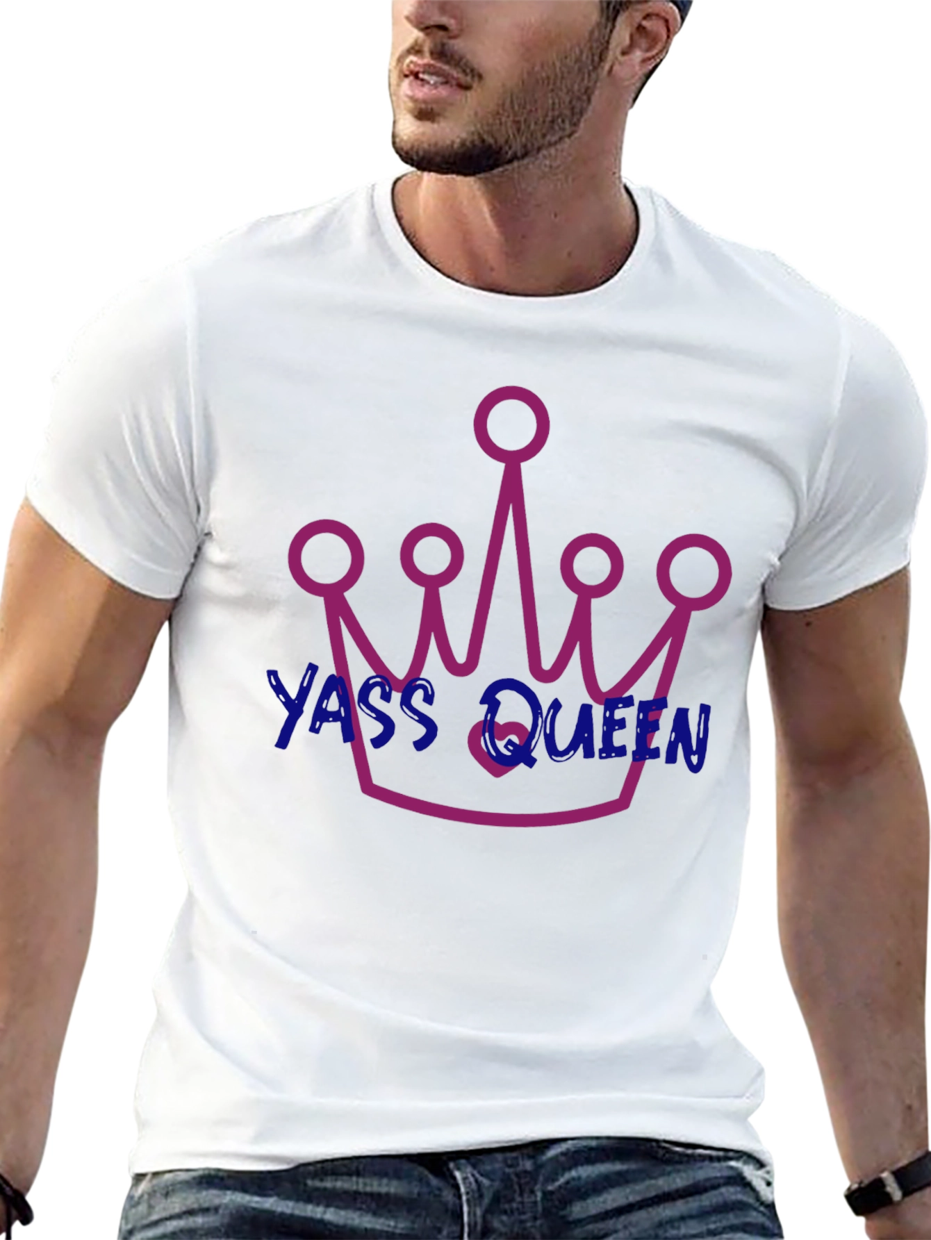 Black Yass Queen Graphic T-Shirt - Trendy and Fun! view 13