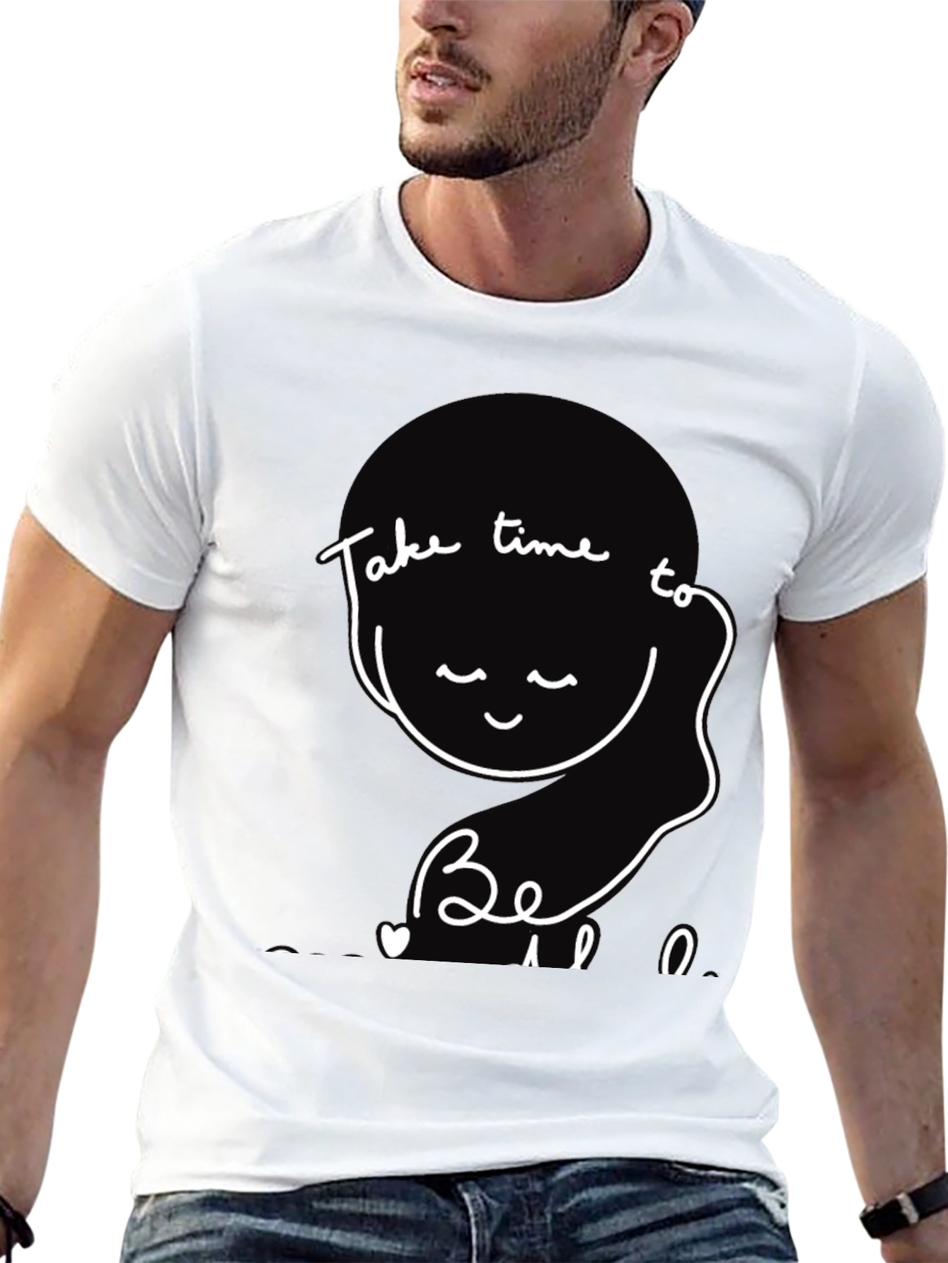 Black Take Time to Be Tee - Relaxed Fit Graphic T-Shirt view 13