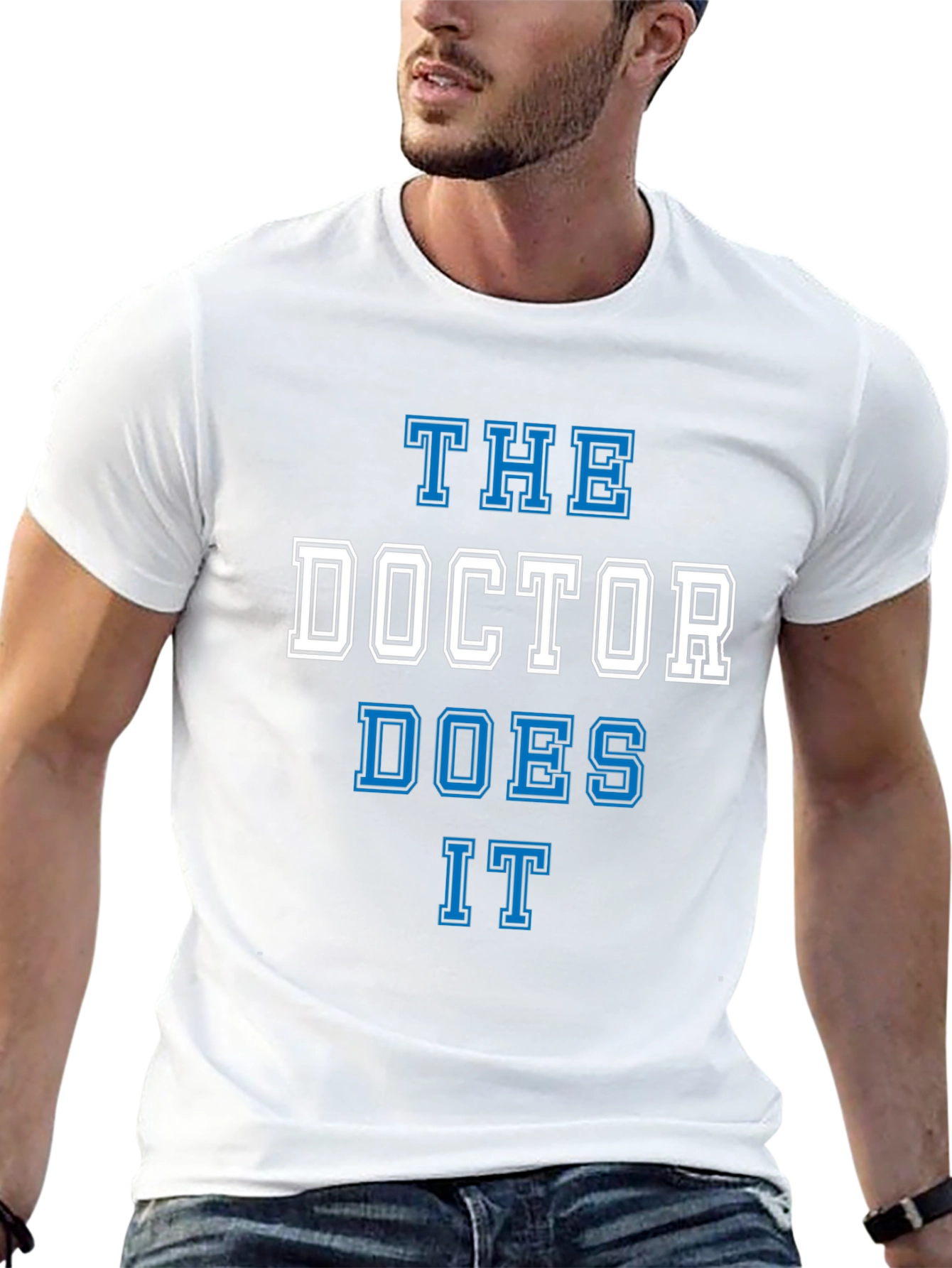 Black The Doctor Does It T-Shirt - Black Cotton Tee view 13