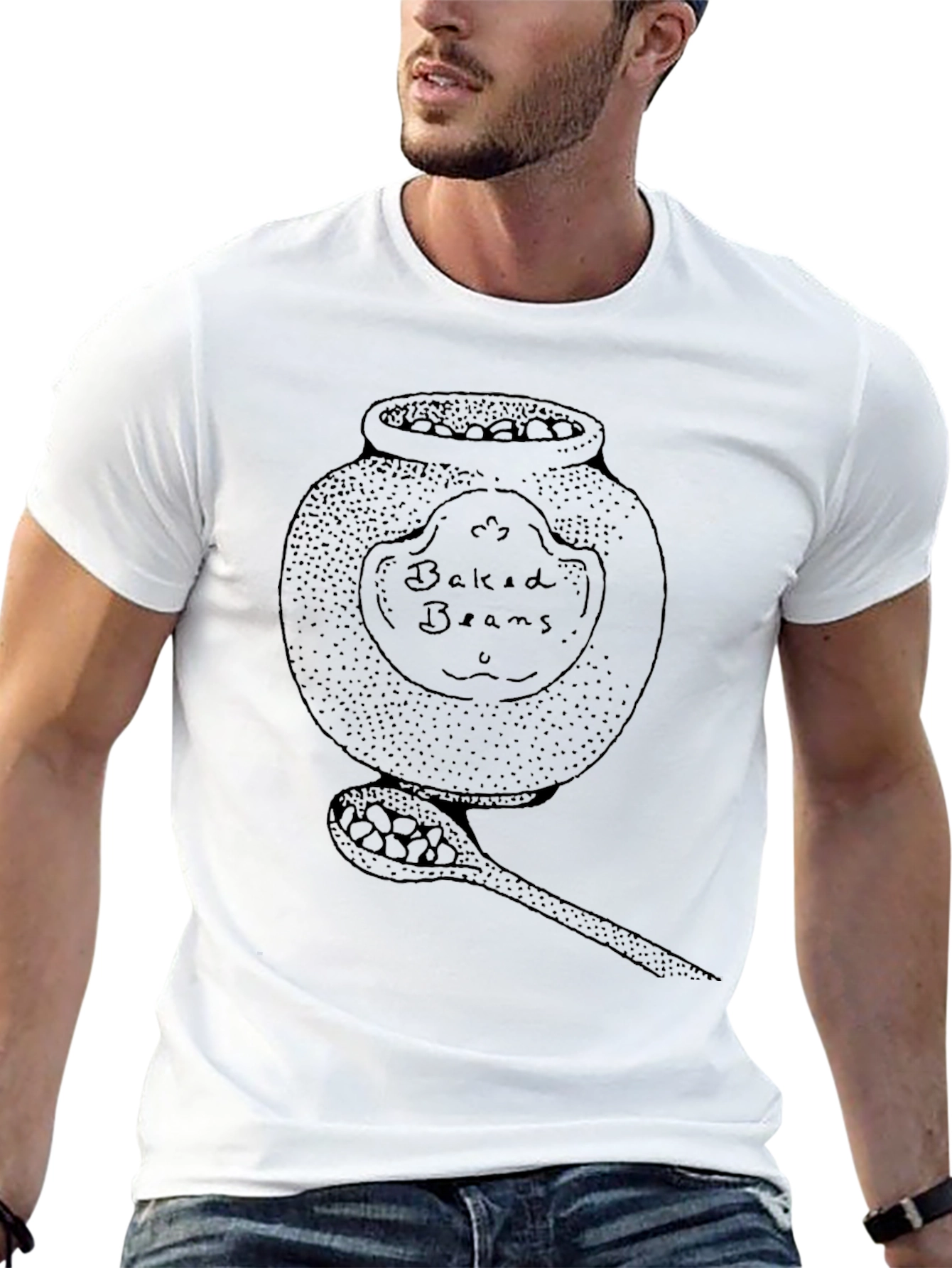 Black Baked Beans Graphic T-Shirt - Foodie Tee view 13