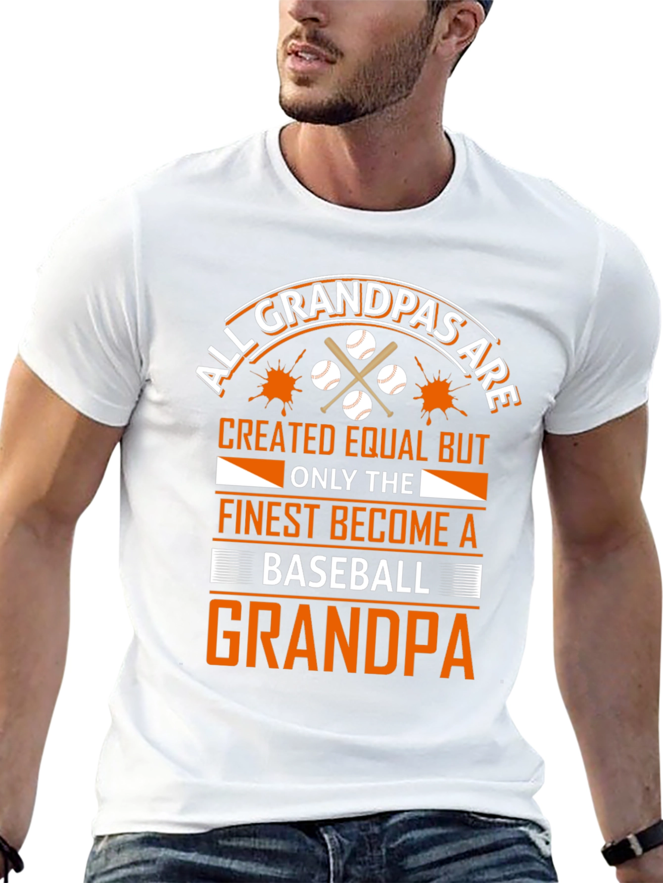 Black Baseball Grandpa T-Shirt - All Grandpas Created Equal view 13