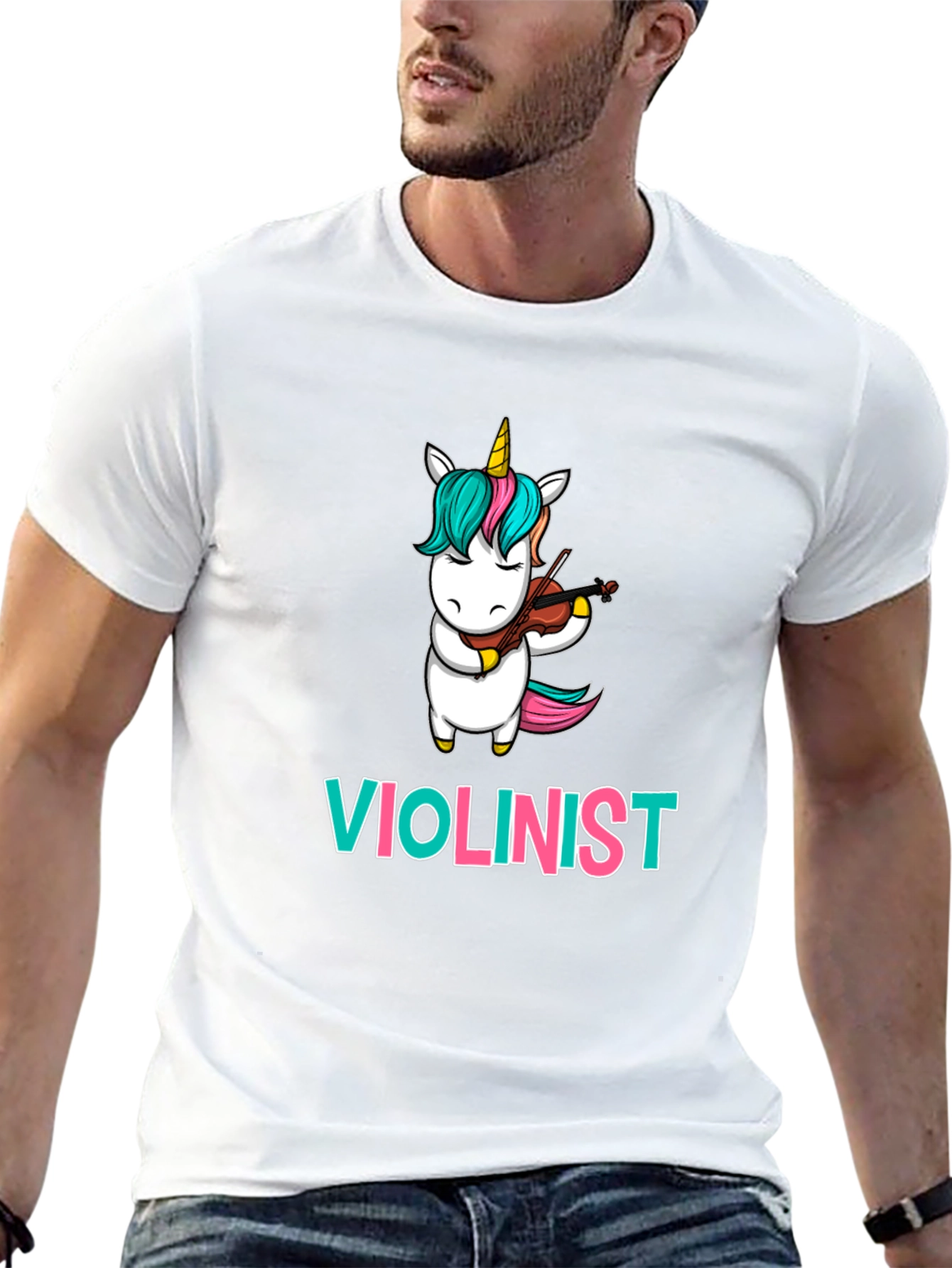 Black Unicorn Violinist T-Shirt: Funny Musician Tee view 13