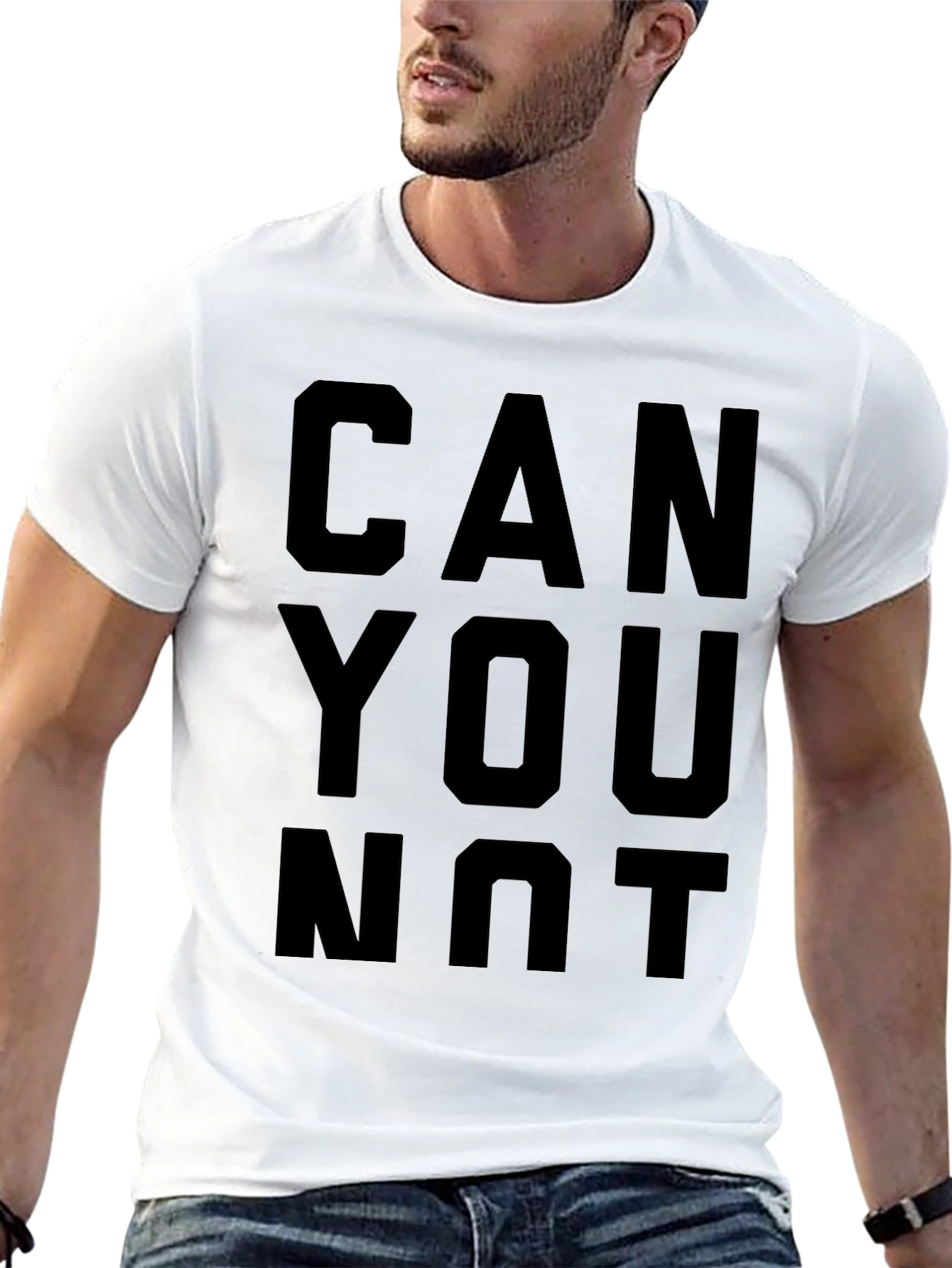 Black Can You Not T-Shirt - Funny Graphic Tee view 13