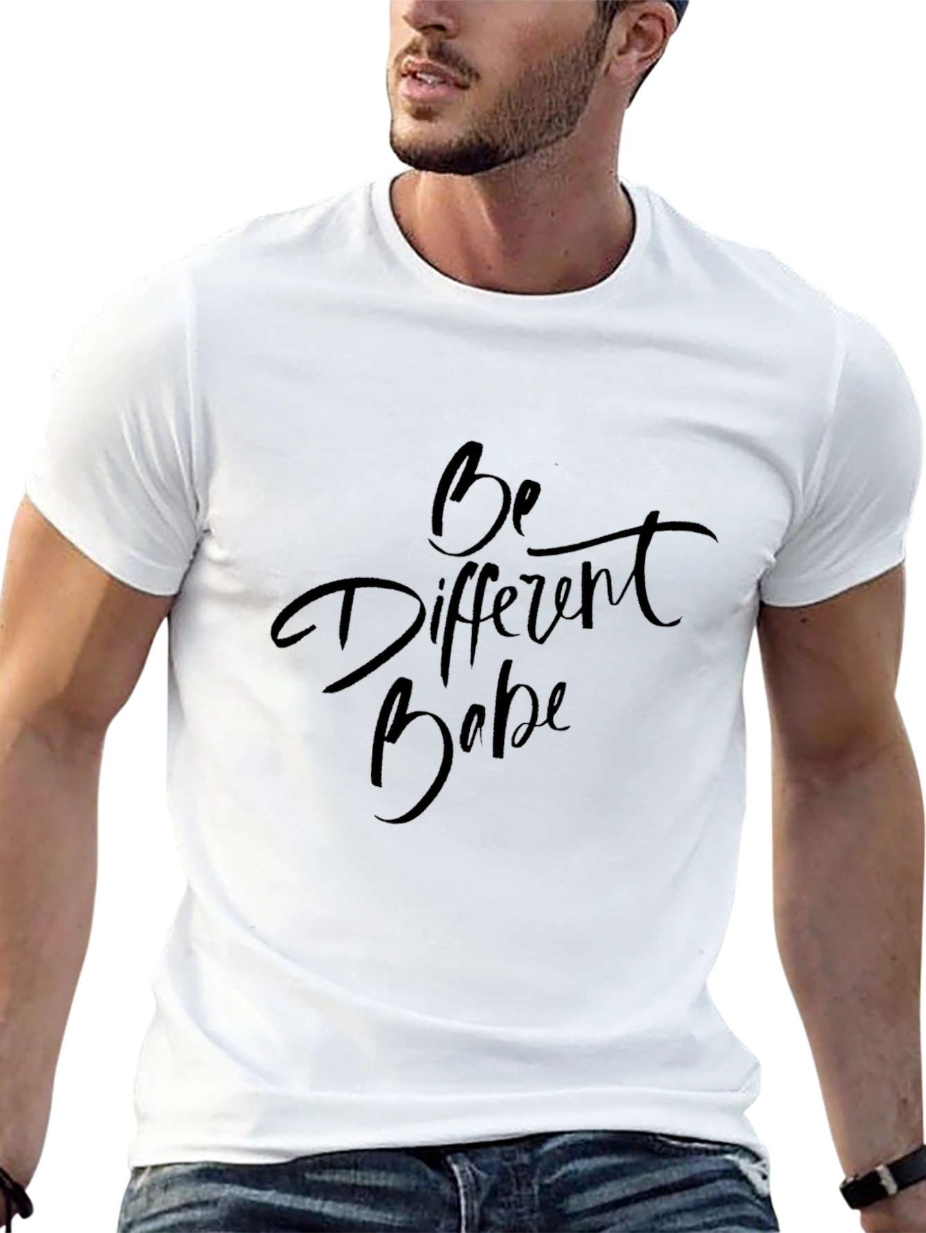 Black Be Different Babe Graphic Tee - Unisex Black T-Shirt view 13