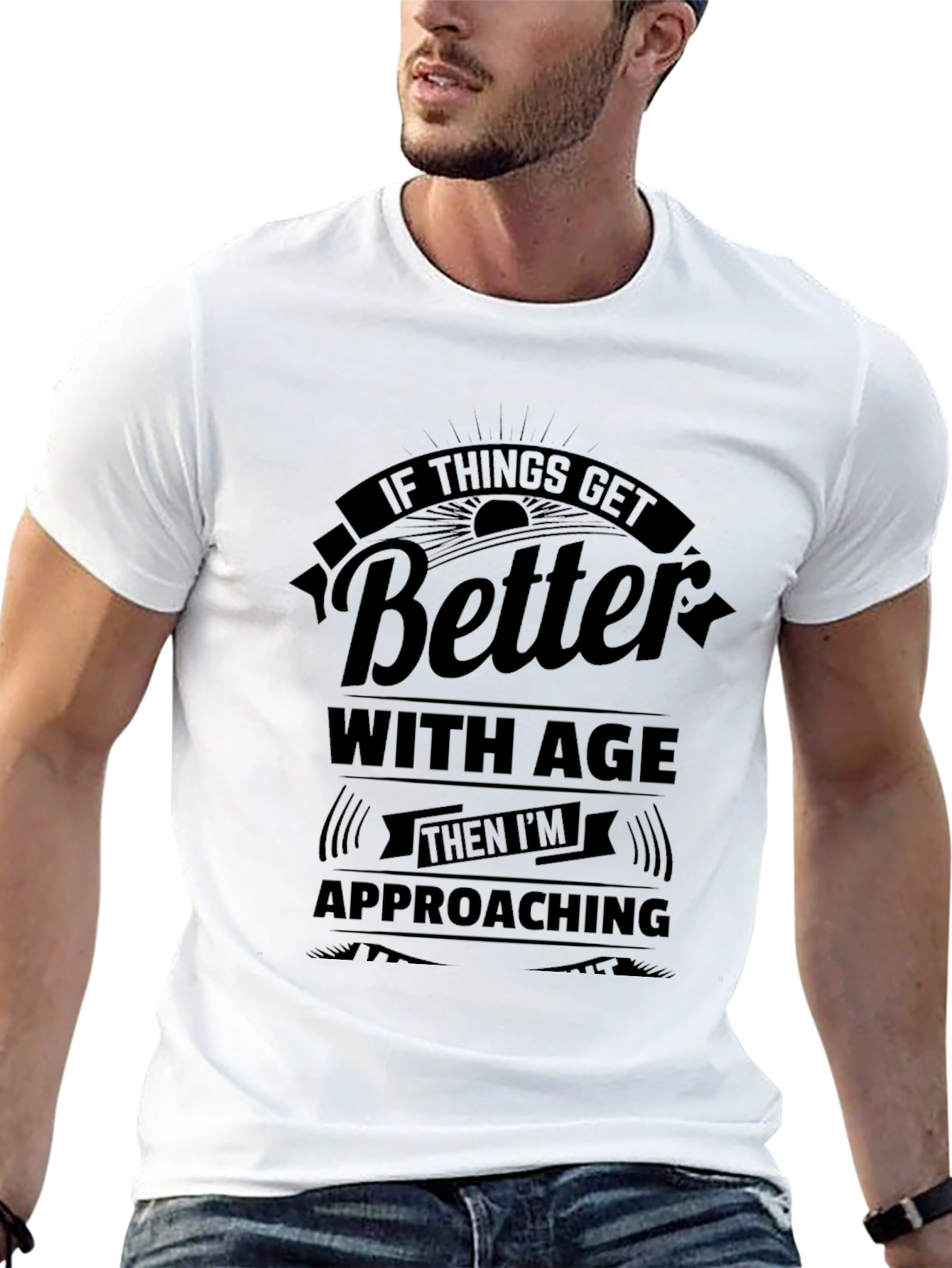 Black Funny "Better With Age" Graphic T-Shirt view 13