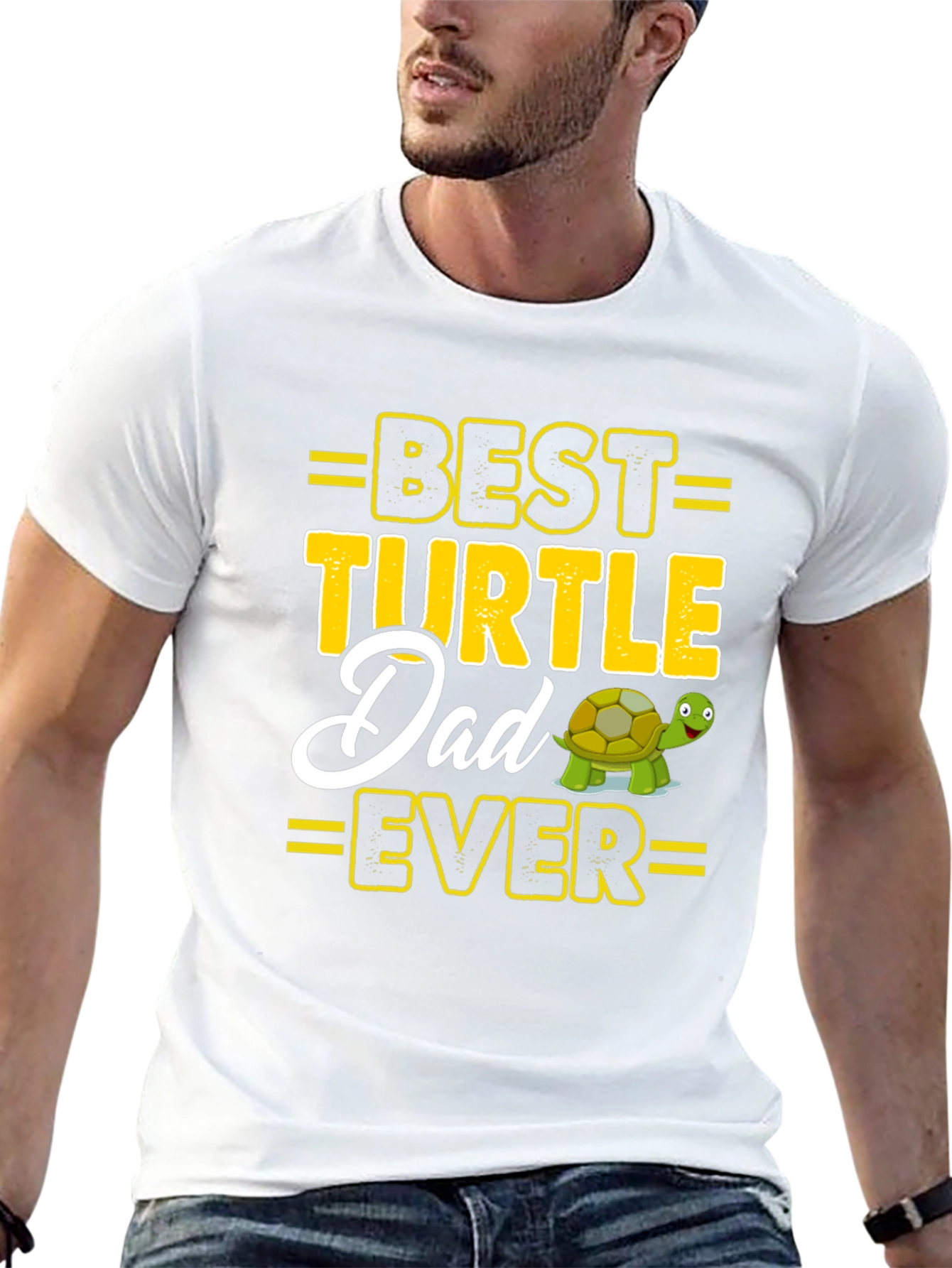 Black Best Turtle Dad Ever Graphic Tee view 13