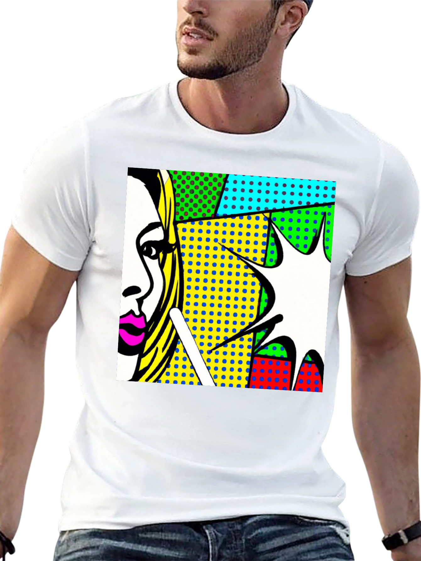 Black Pop Art Graphic Tee view 13