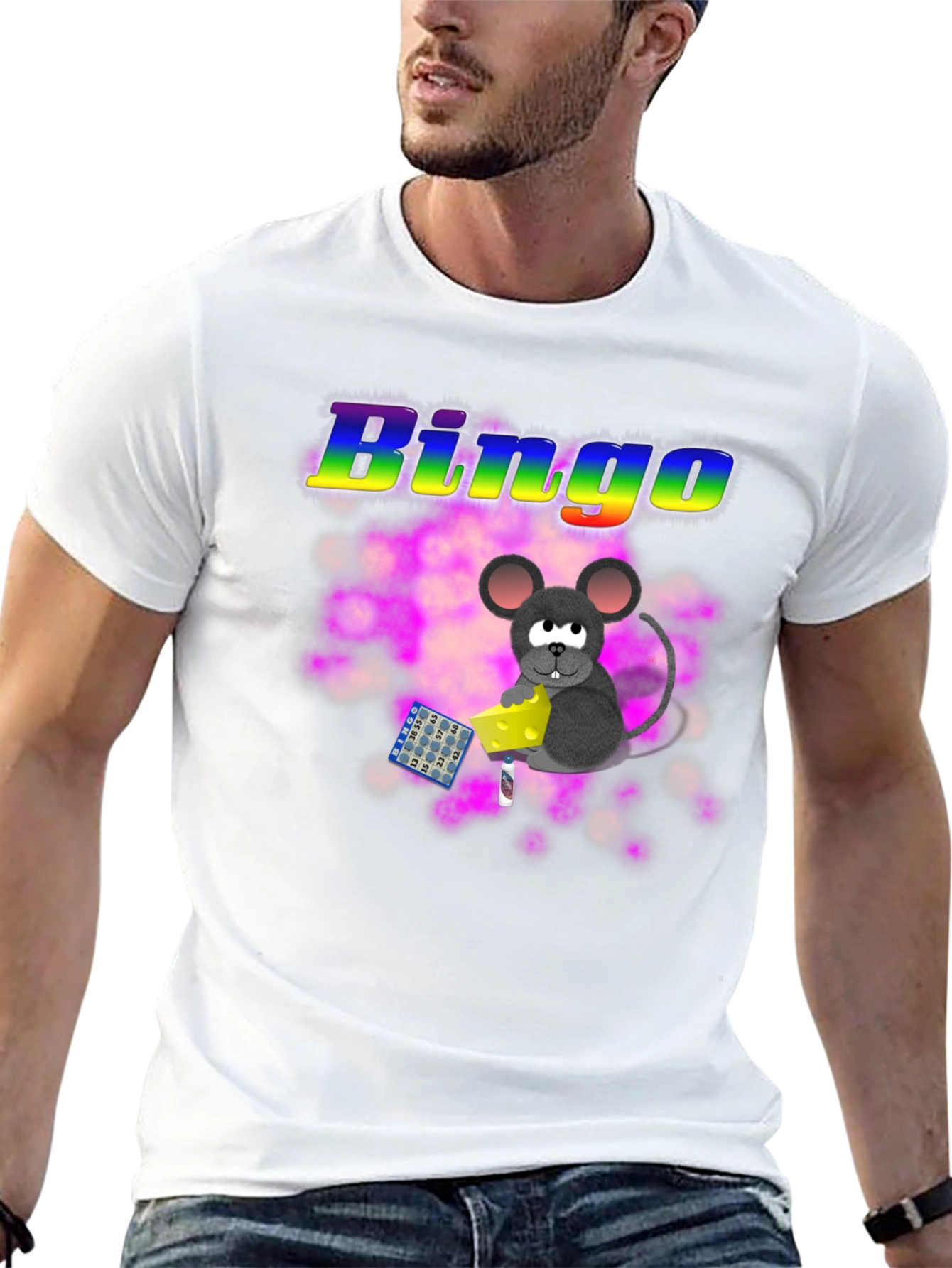 Black Bingo Mouse Graphic Tee view 13