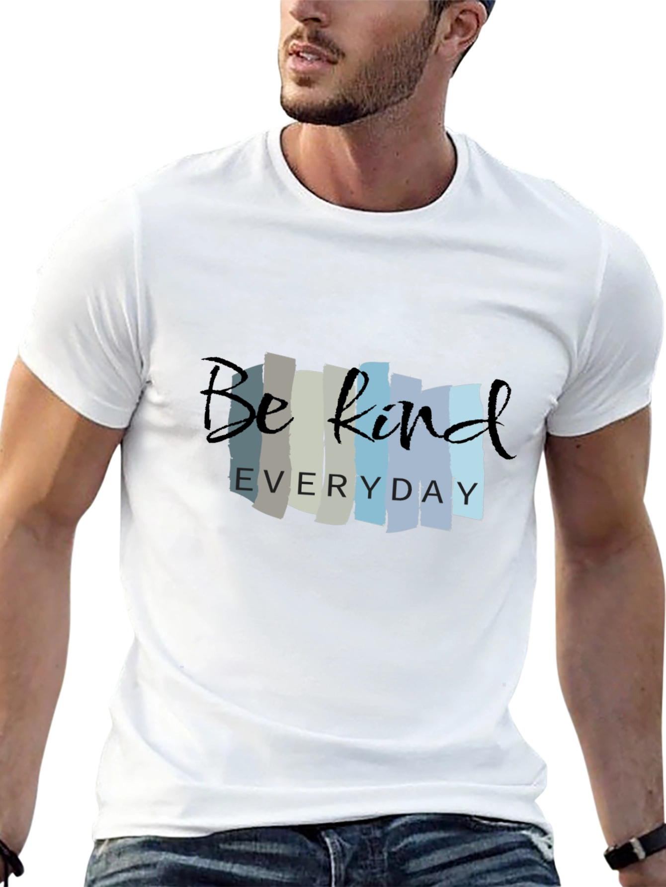 Black Be Kind Everyday Black Graphic T-Shirt view 13