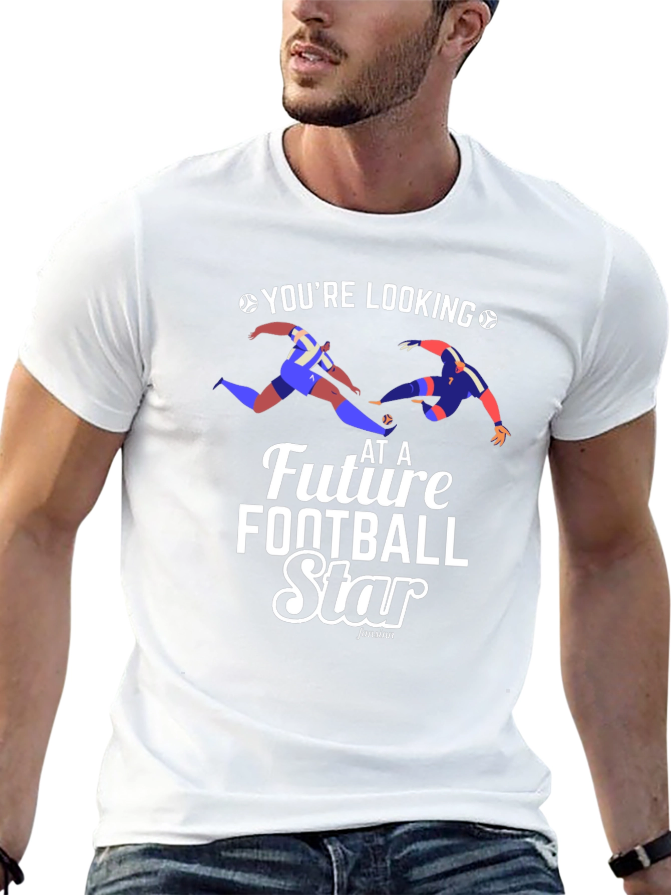 Black Future Football Star Black T-Shirt view 13