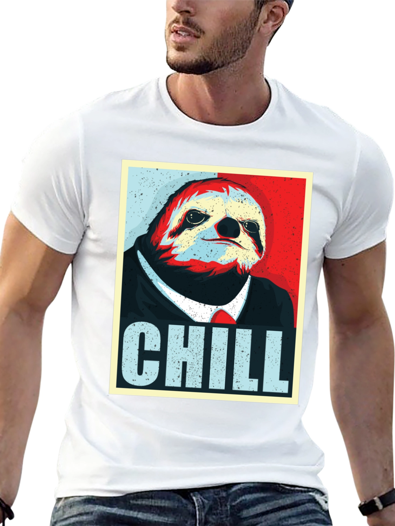 Black Chill Sloth Graphic Tee - Relaxed Fit view 13