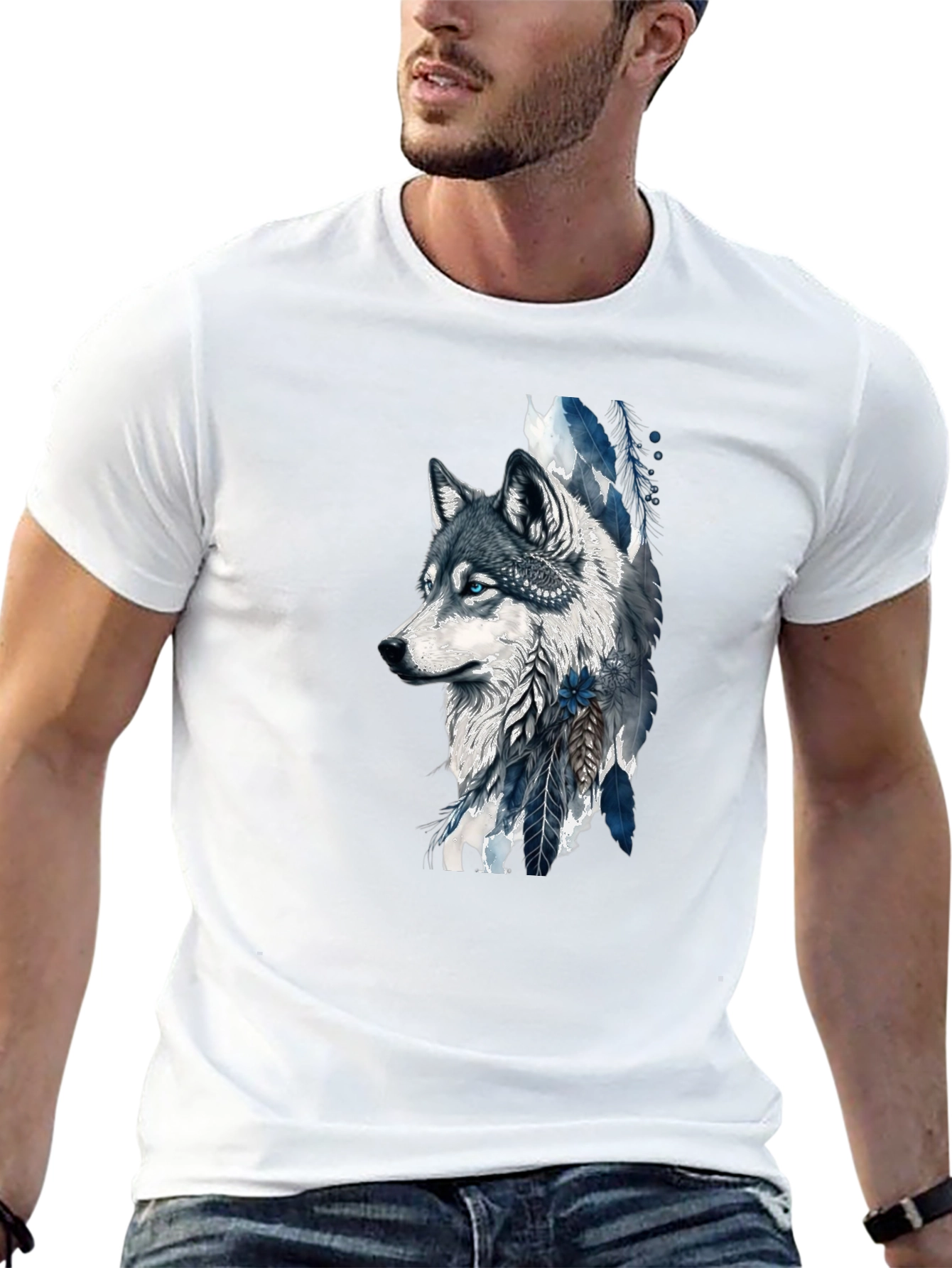 Black Wolf Graphic Print Tee - Stylish & Unique Design view 13