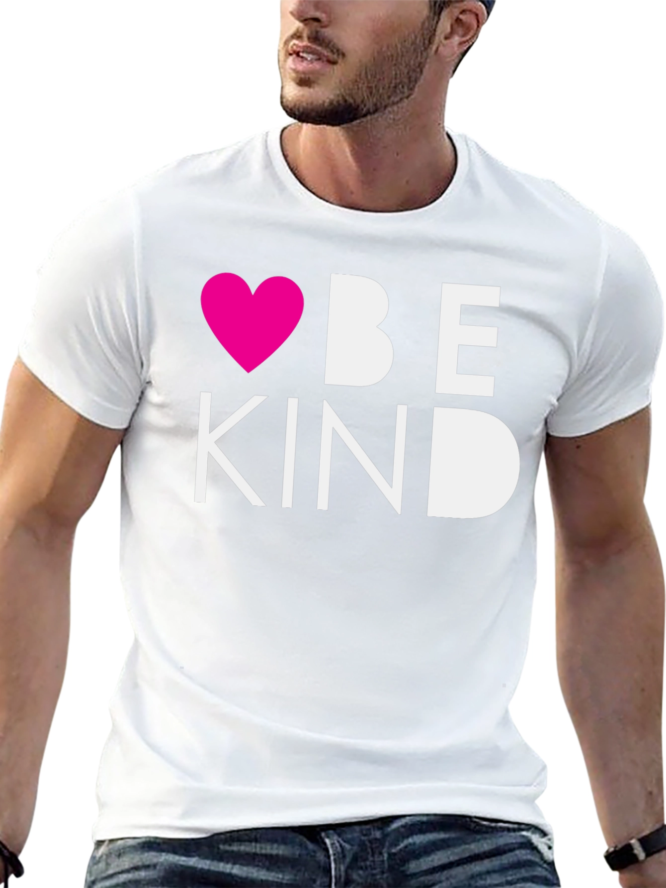Black Be Kind Graphic Tee - Soft Black Cotton Kindness Shirt view 13