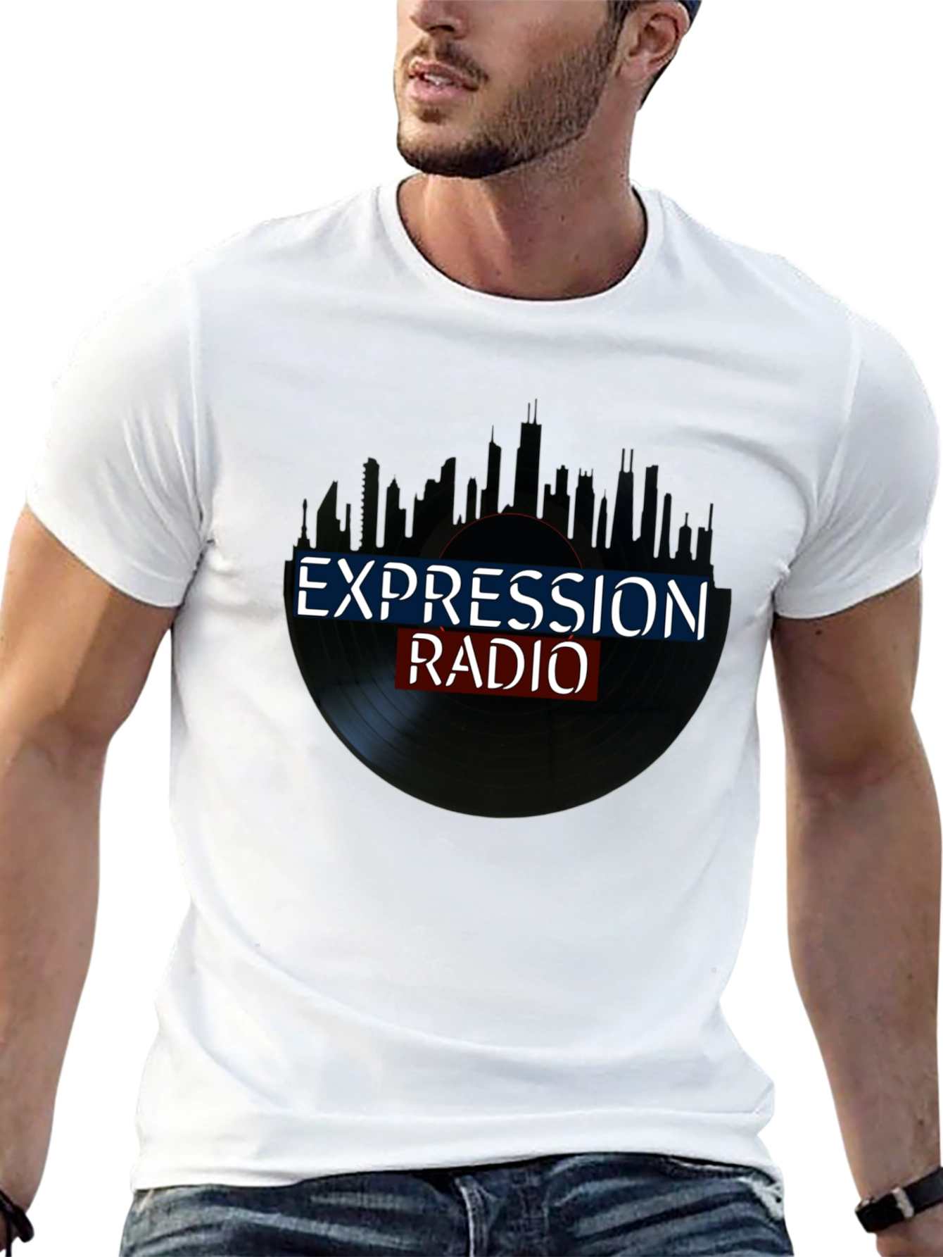 Black Expression Radio Black T-Shirt view 13