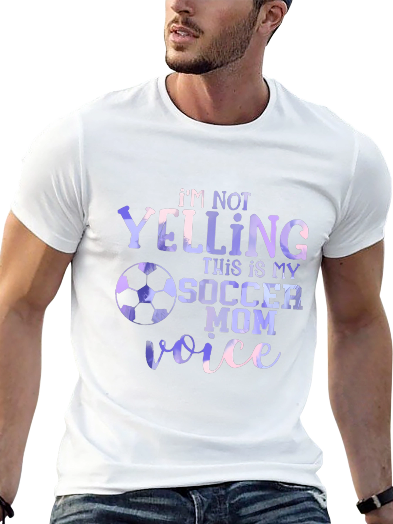 Black Soccer Mom Voice Graphic T-Shirt view 13