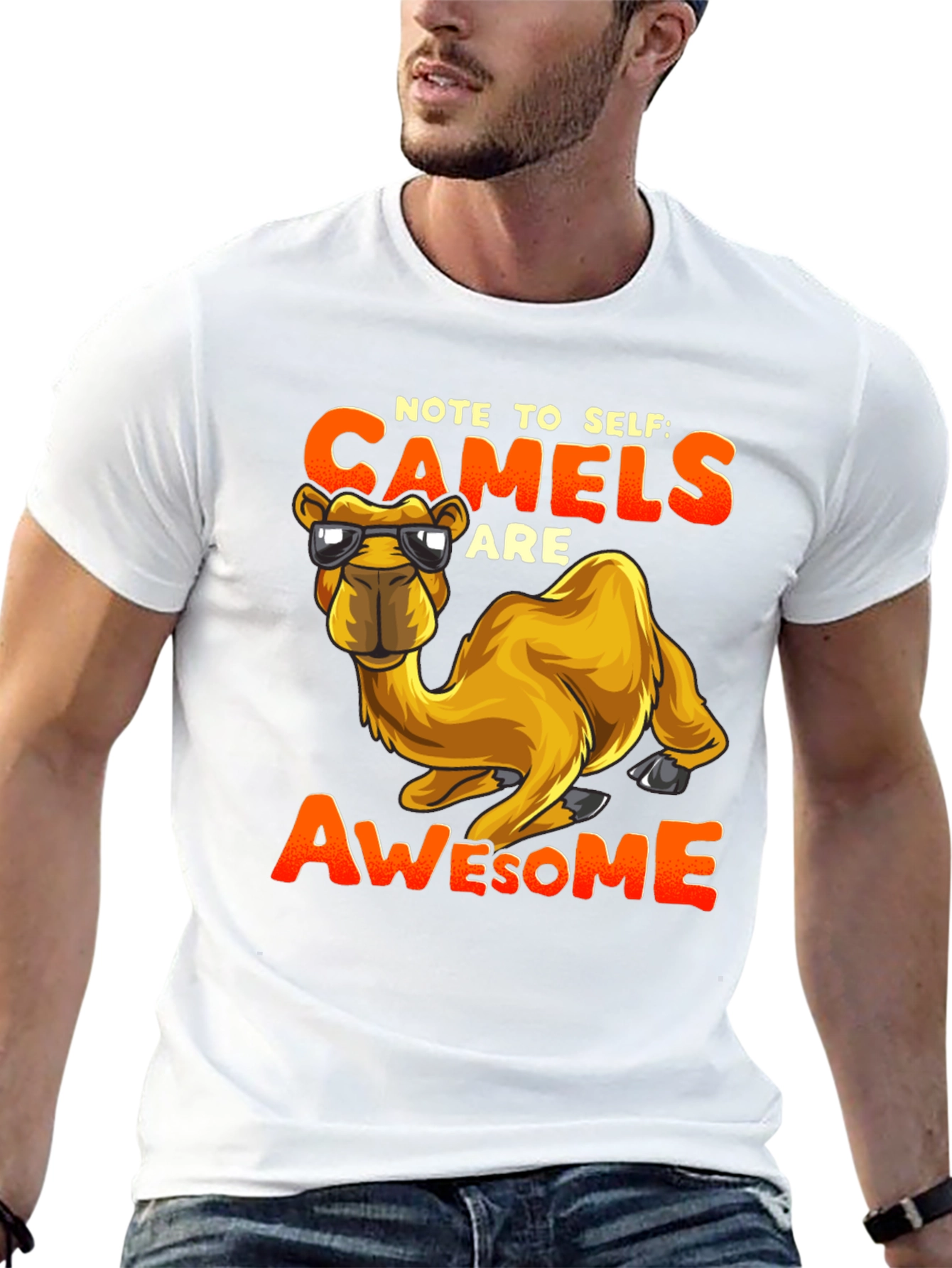 Black Note to Self Camels are Awesome T-Shirt view 13