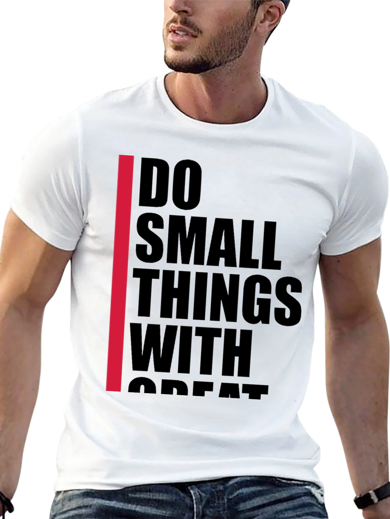 Black Inspirational Graphic Tee - Do Small Things With Great Love view 13