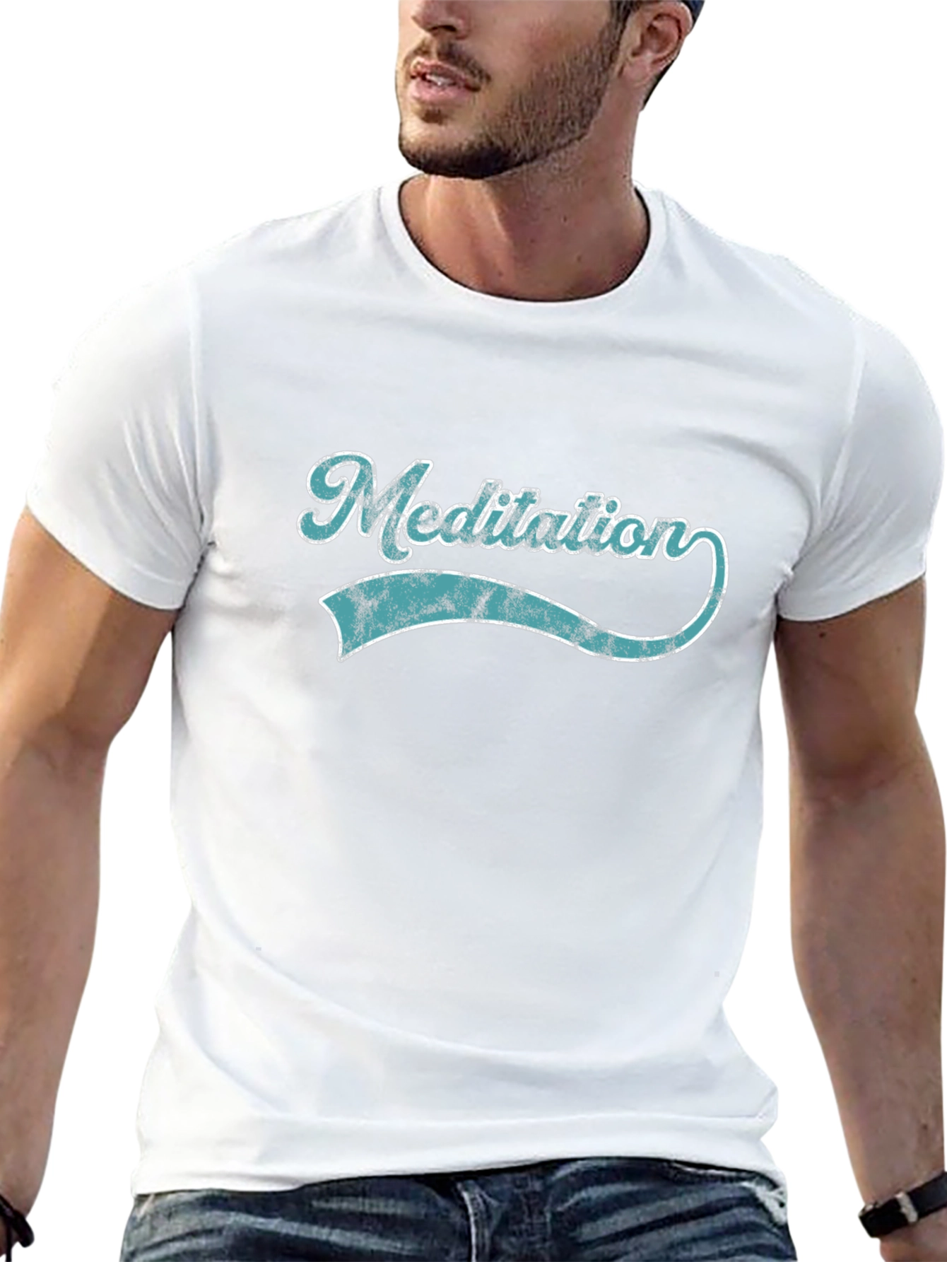 Black Meditation Graphic Tee - Casual Cool Style view 13