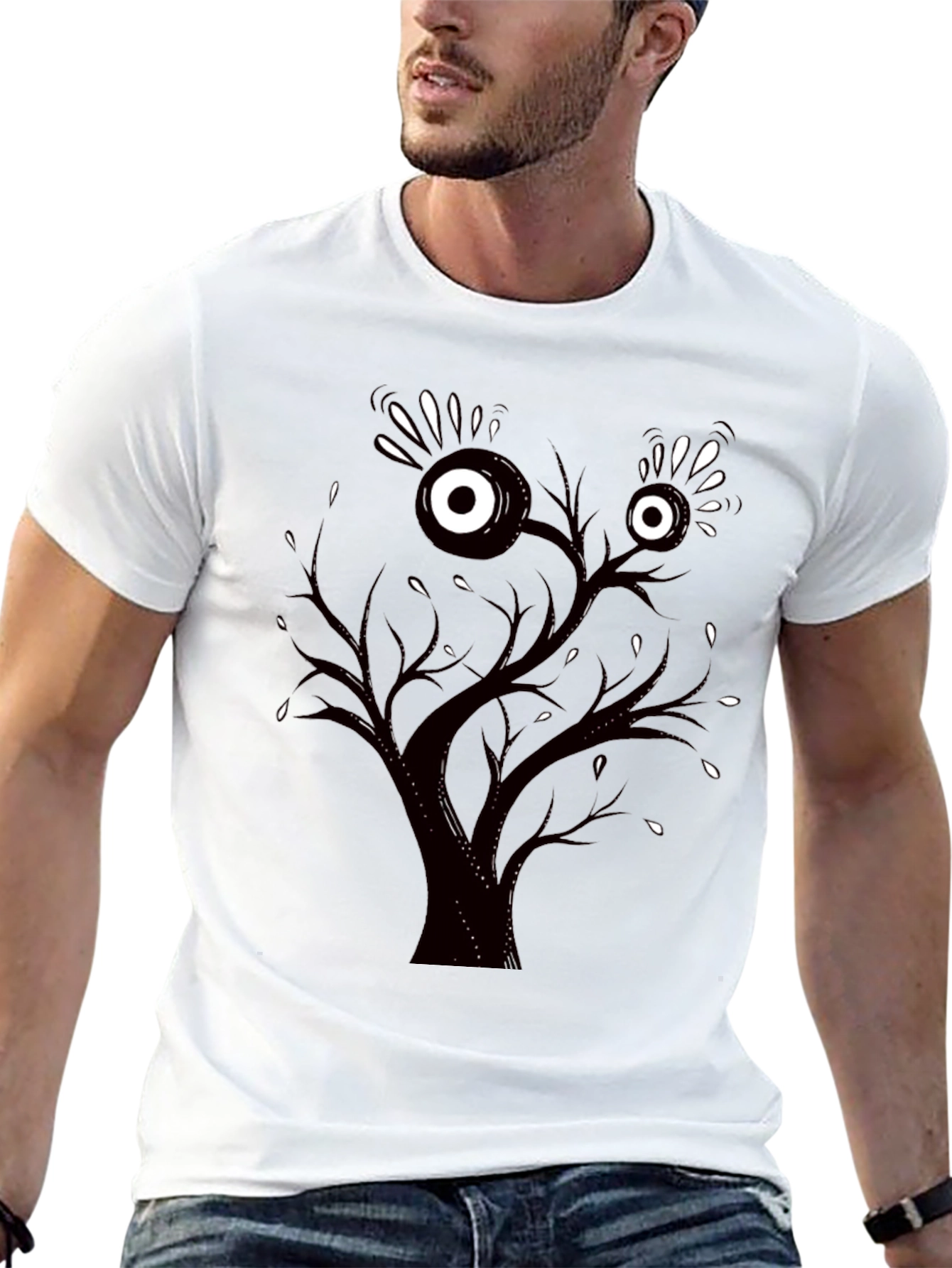 Black Eye Tree Graphic Tee - Men's Black T-Shirt view 13