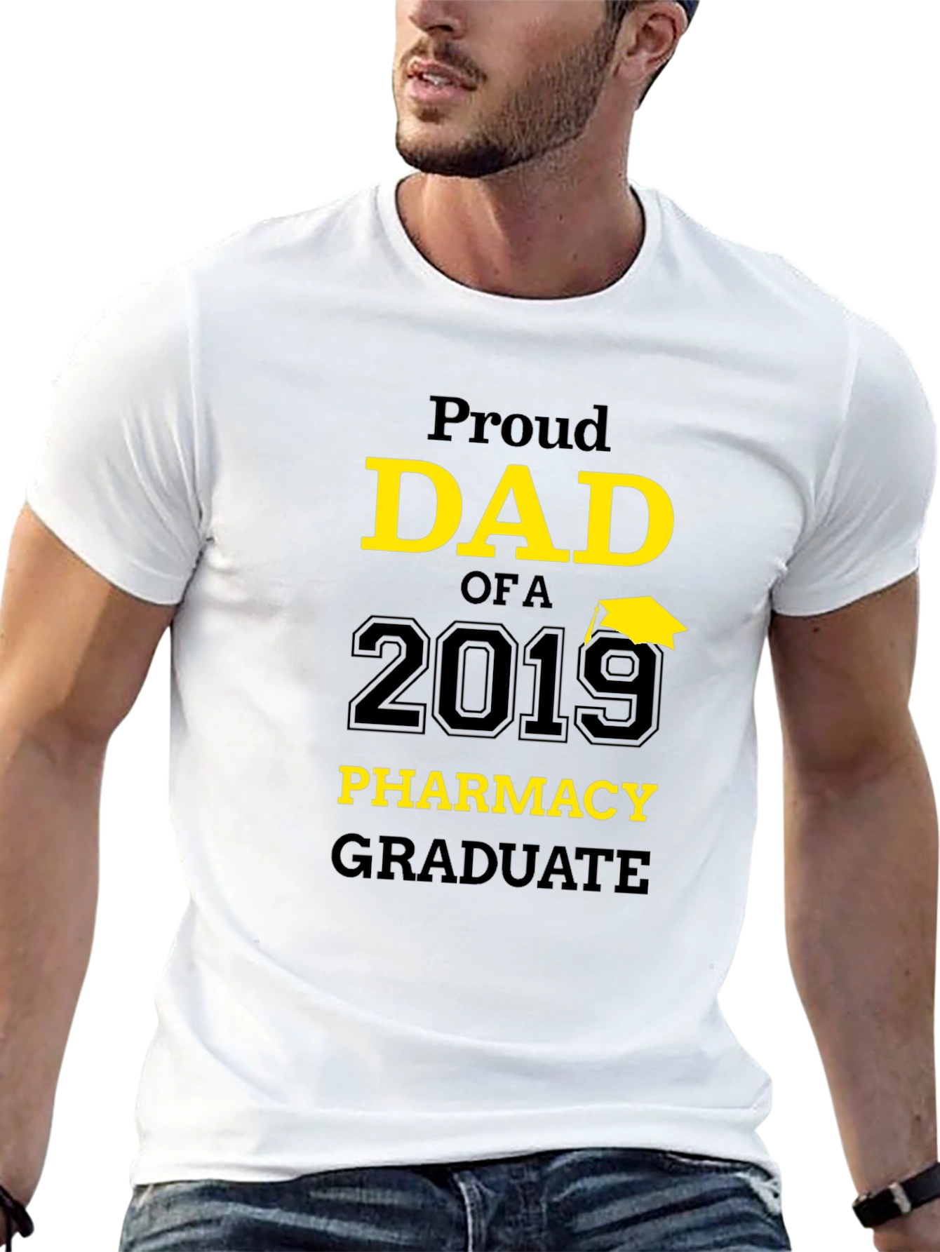 Black Proud Dad of a 2019 Pharmacy Graduate Black T-Shirt view 13