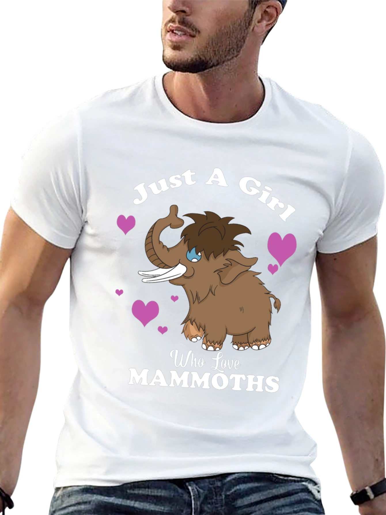 Black Just a Girl Who Loves Mammoths T-Shirt view 13