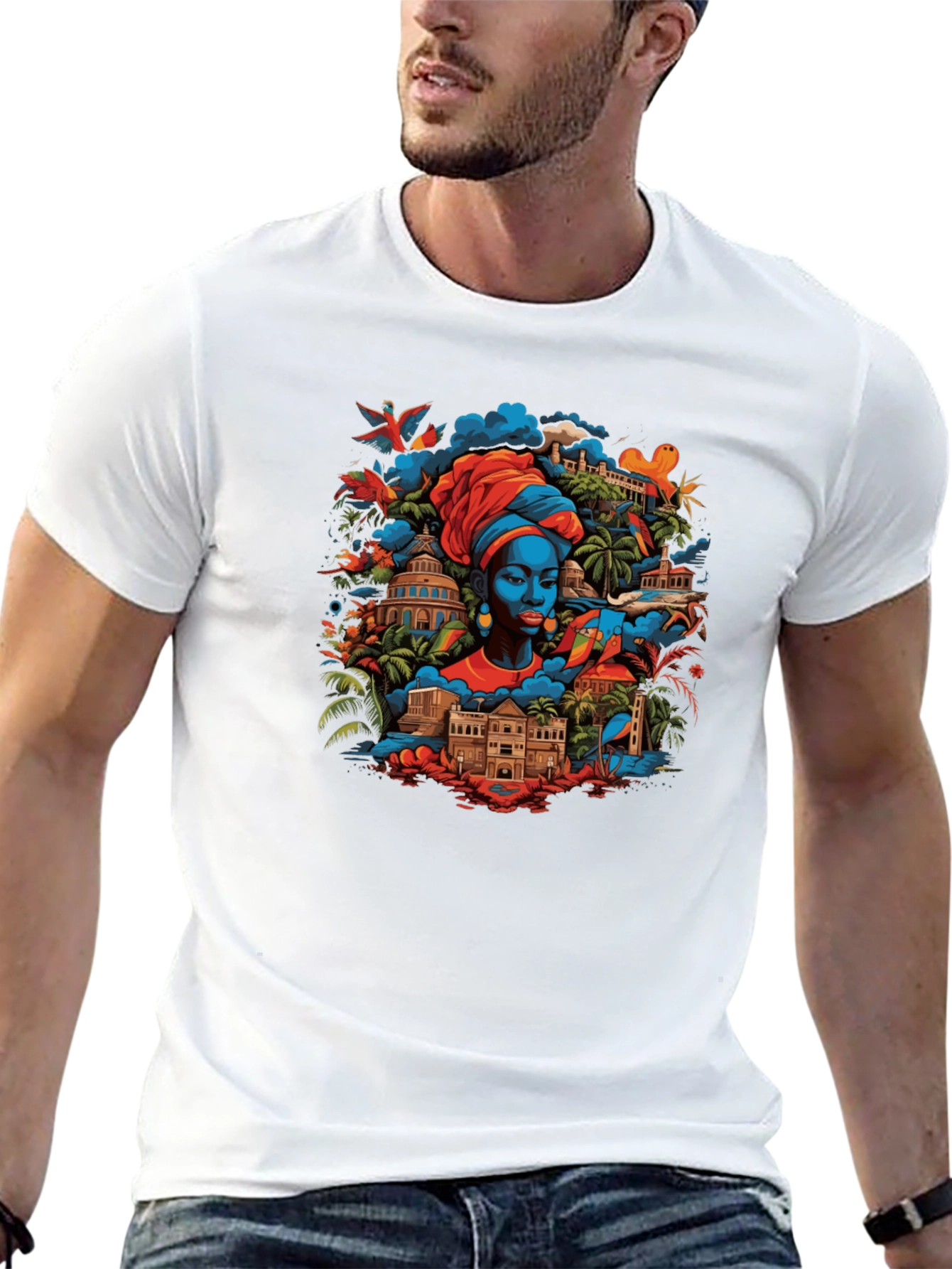 Black Vibrant Heritage Graphic Tee view 13