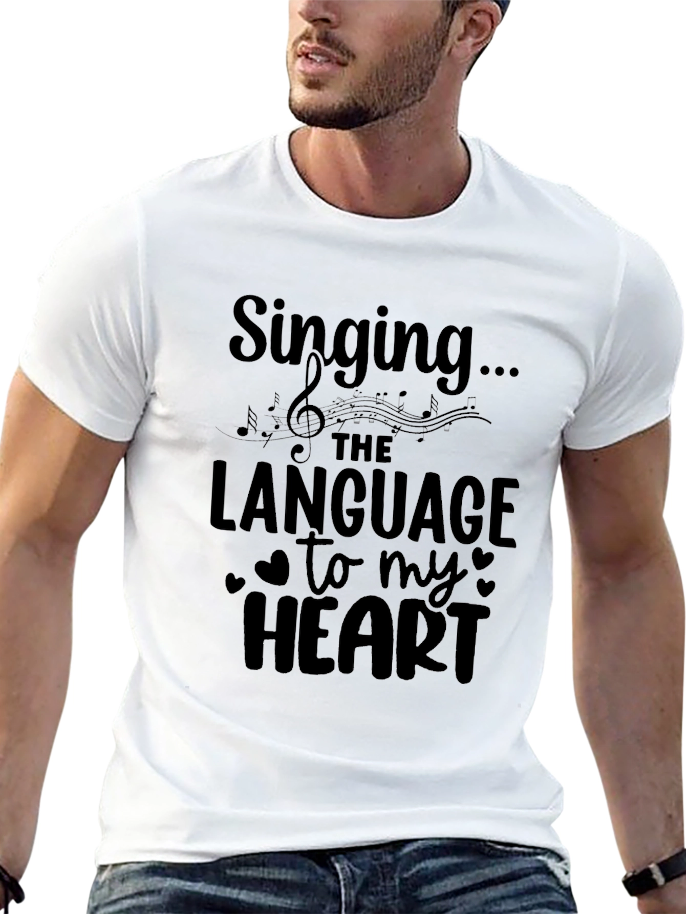 Black Singing Language of the Heart T-Shirt view 13