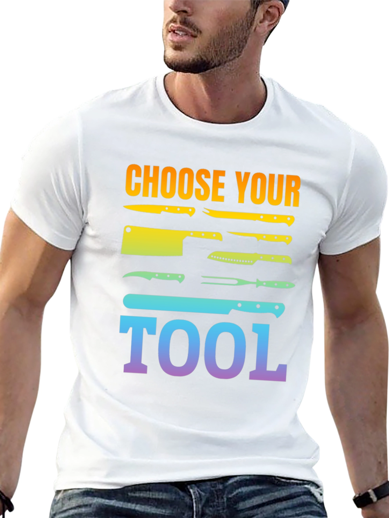 Black Choose Your Tool Knife T-Shirt - Culinary Chef Gift view 13