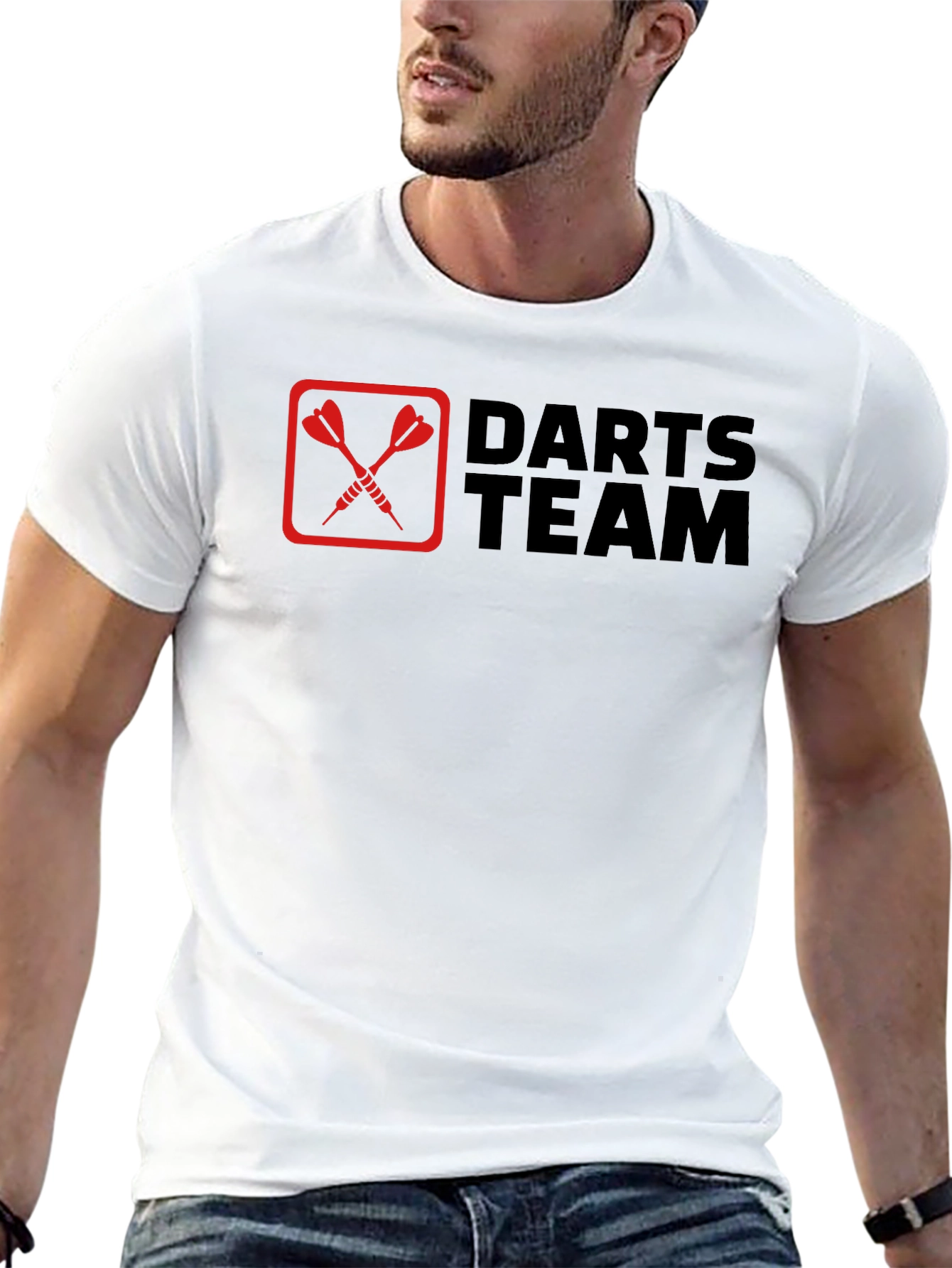 Black Darts Team Graphic Tee - Black Cotton T-Shirt view 13