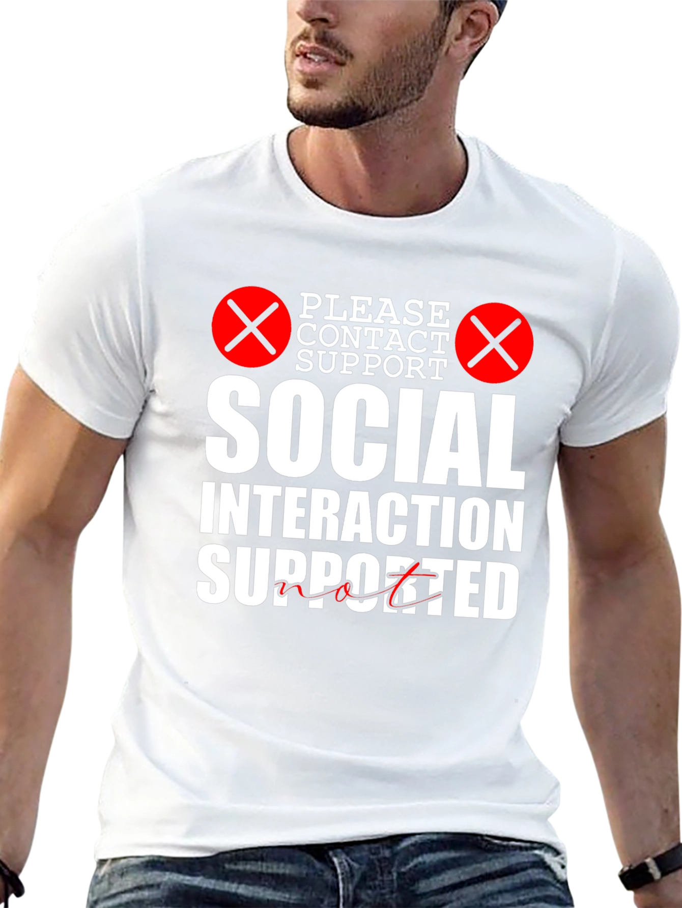 Black Social Interaction Supported Graphic Tee view 13