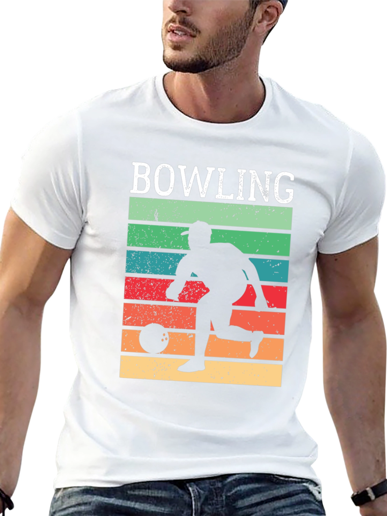Black Retro Bowling T-Shirt view 13